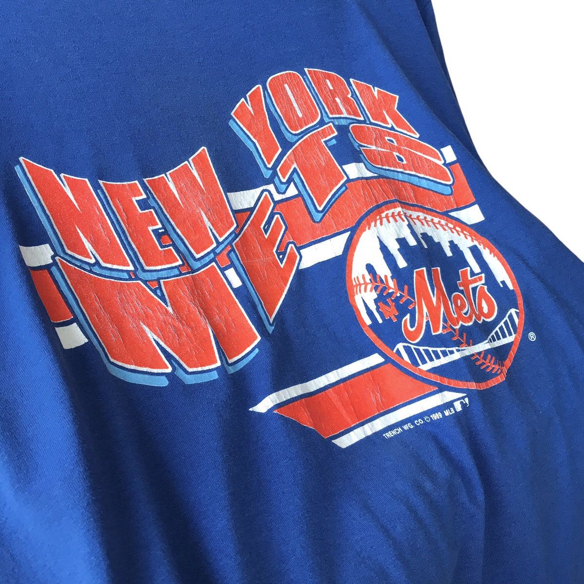 MLB × Vintage New York Mets MLB Vintage 1989 Trench USA Baseball Tee Size US XL / EU 56 / 4 - 4 Thumbnail