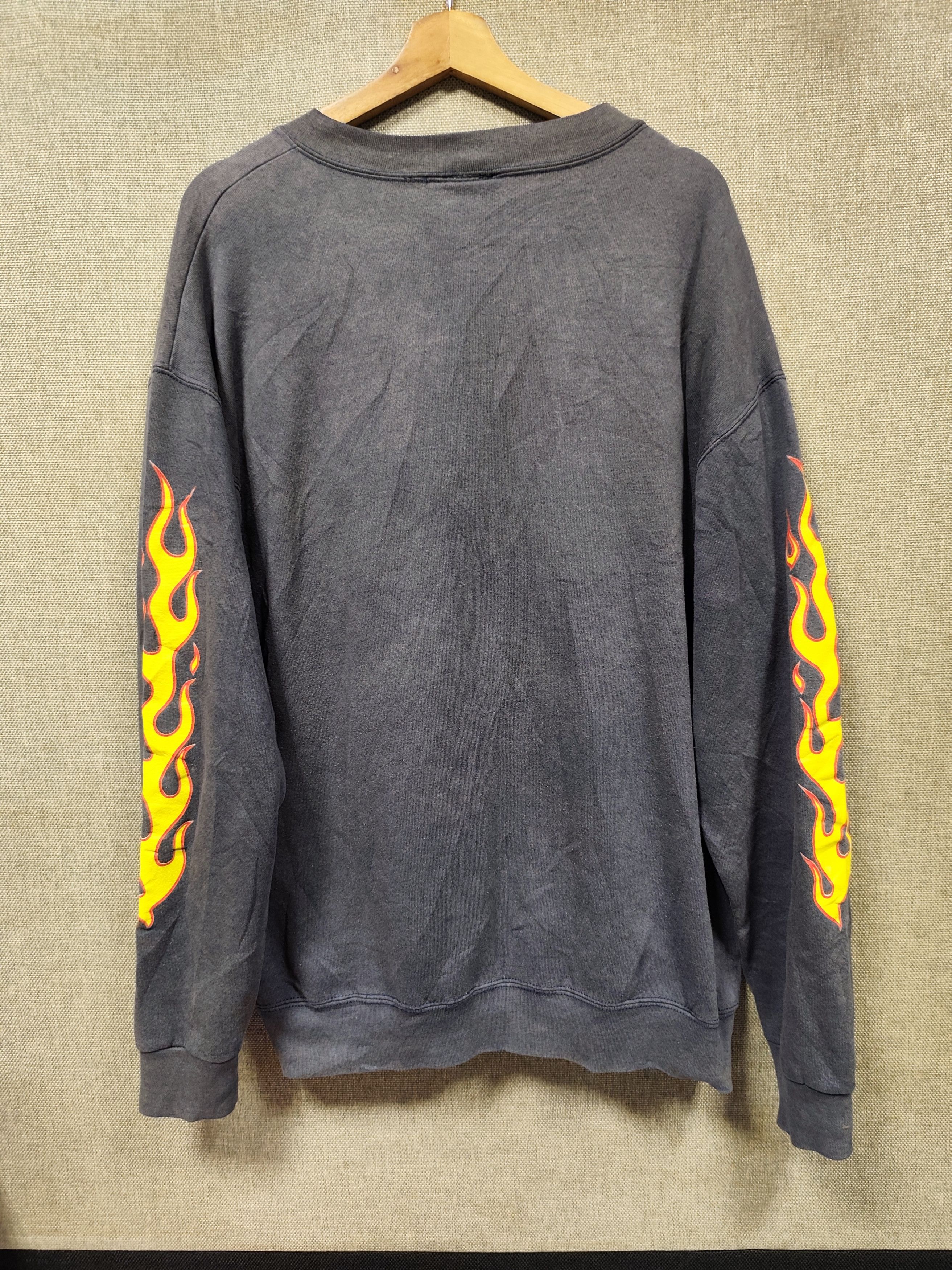 Sex Skateboards Vintage 90s pornstar flame crewneck Size US L / EU 52-54 / 3 - 2 Thumbnail