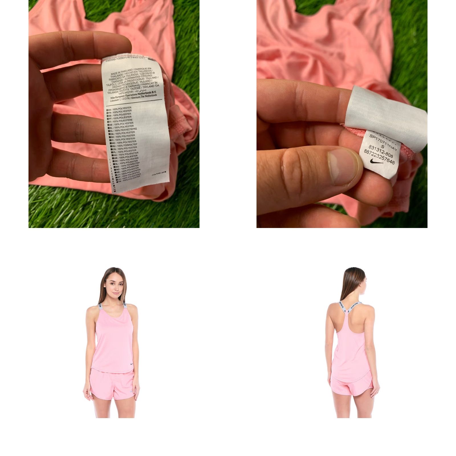 Nike NIKE Shirt Vest Women XS S Pink Running Training Sleeveless Jersey 50 cm 42 cm Short Size S / US 4 / IT 40 - 8 Thumbnail