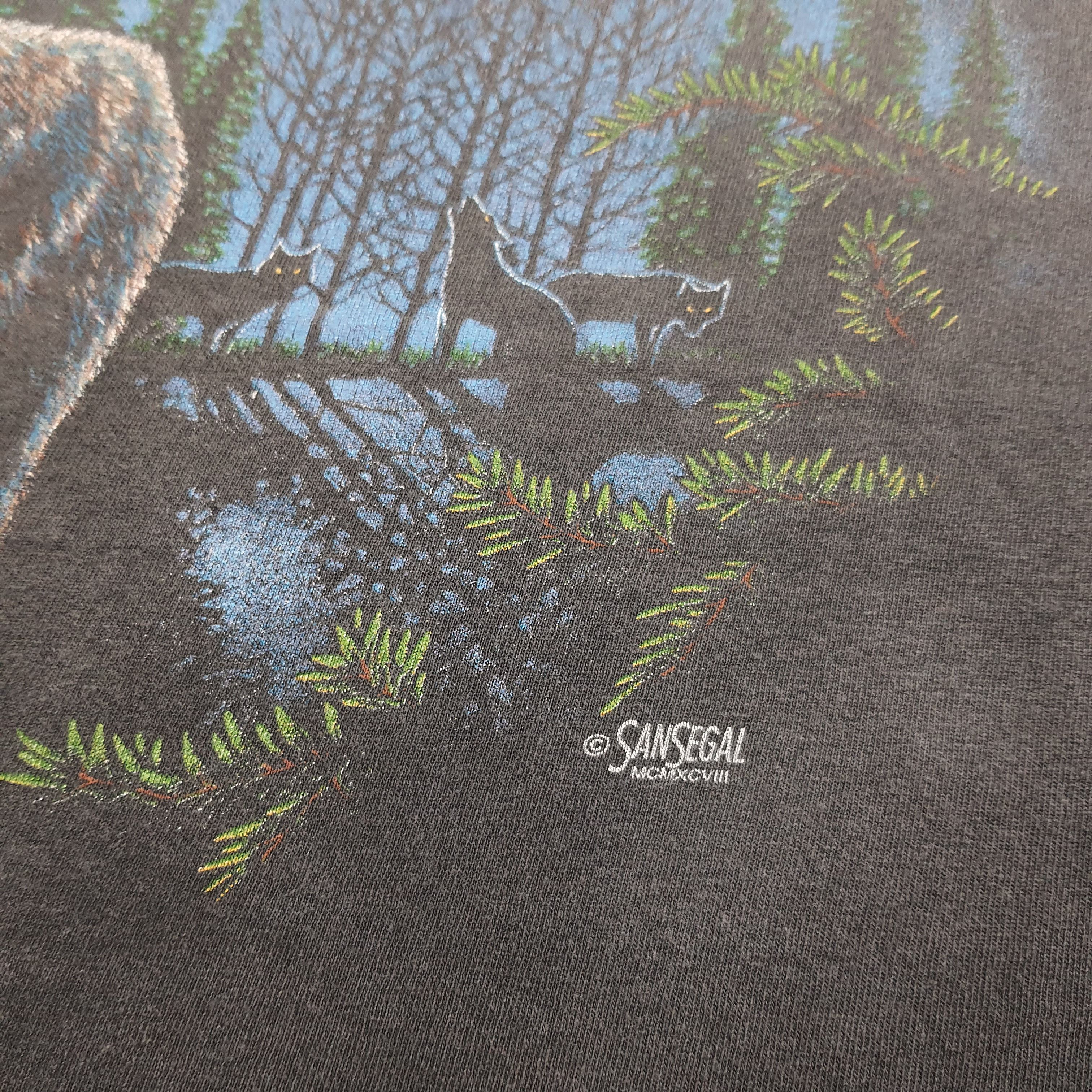 Habitat × Vintage Sansegal Fox Animal Art Tshirt Size US XXL / EU 58 / 5 - 3 Thumbnail
