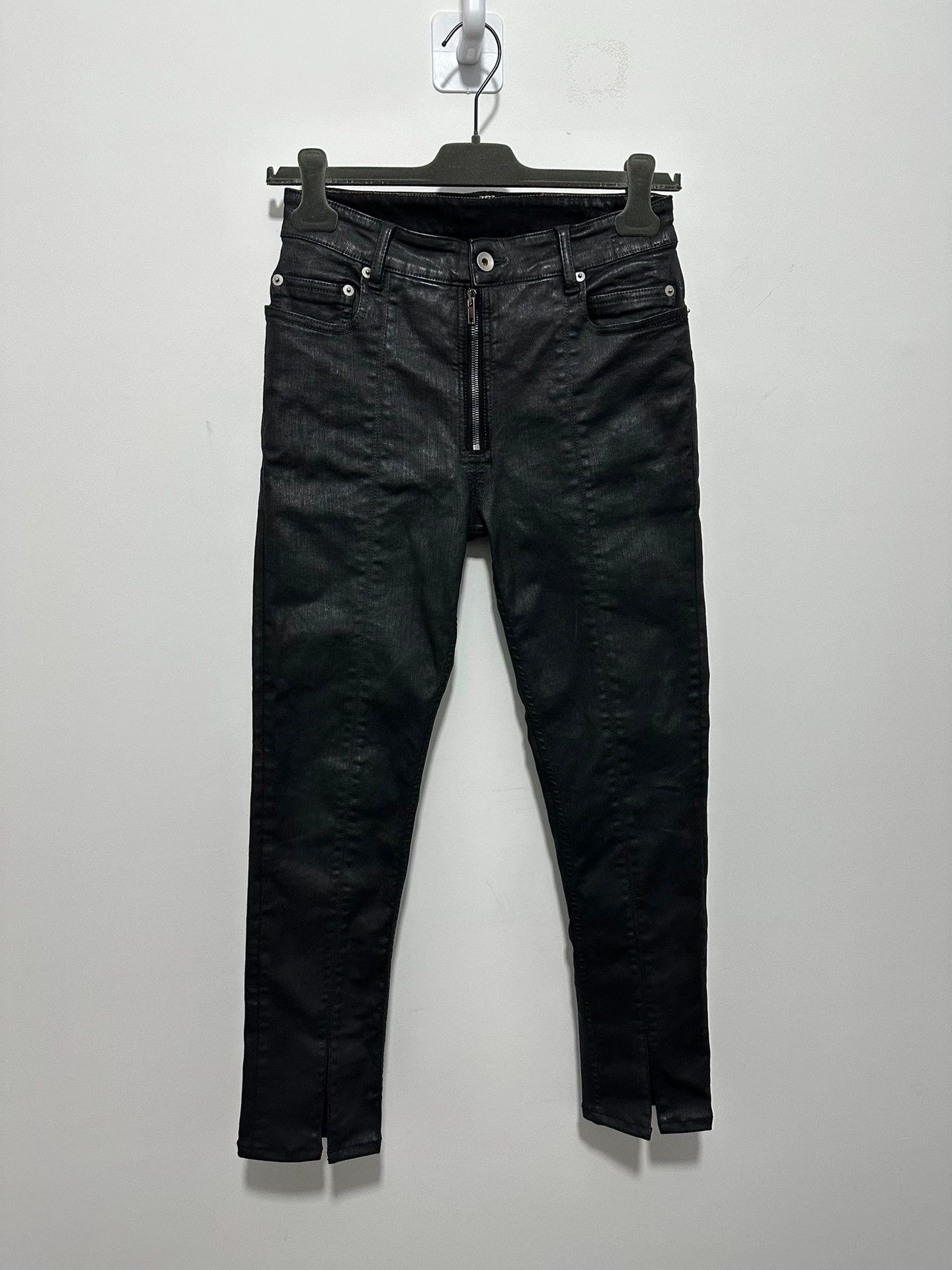 Rick Owens Rick owens Wax-brushed motorcycle trousers Size US 30 / EU 46 - 1 Thumbnail