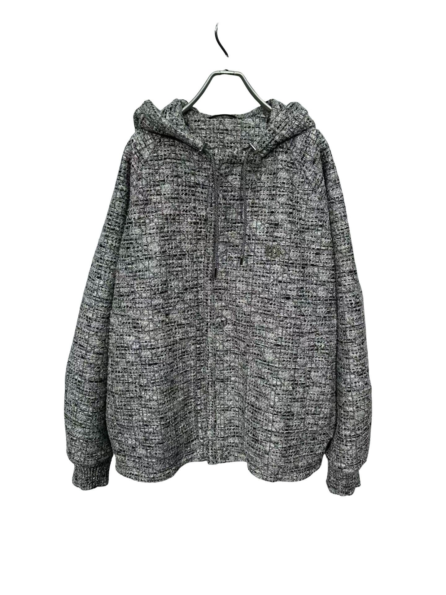 Dior Dior Tweed Metal Logo Hooded Jacket 50 Size US M / EU 48-50 / 2 - 1 Thumbnail