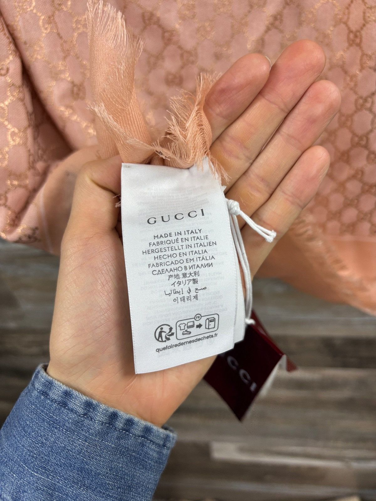 Gucci OS-Gucci giant pink scarf Size ONE SIZE - 5 Thumbnail