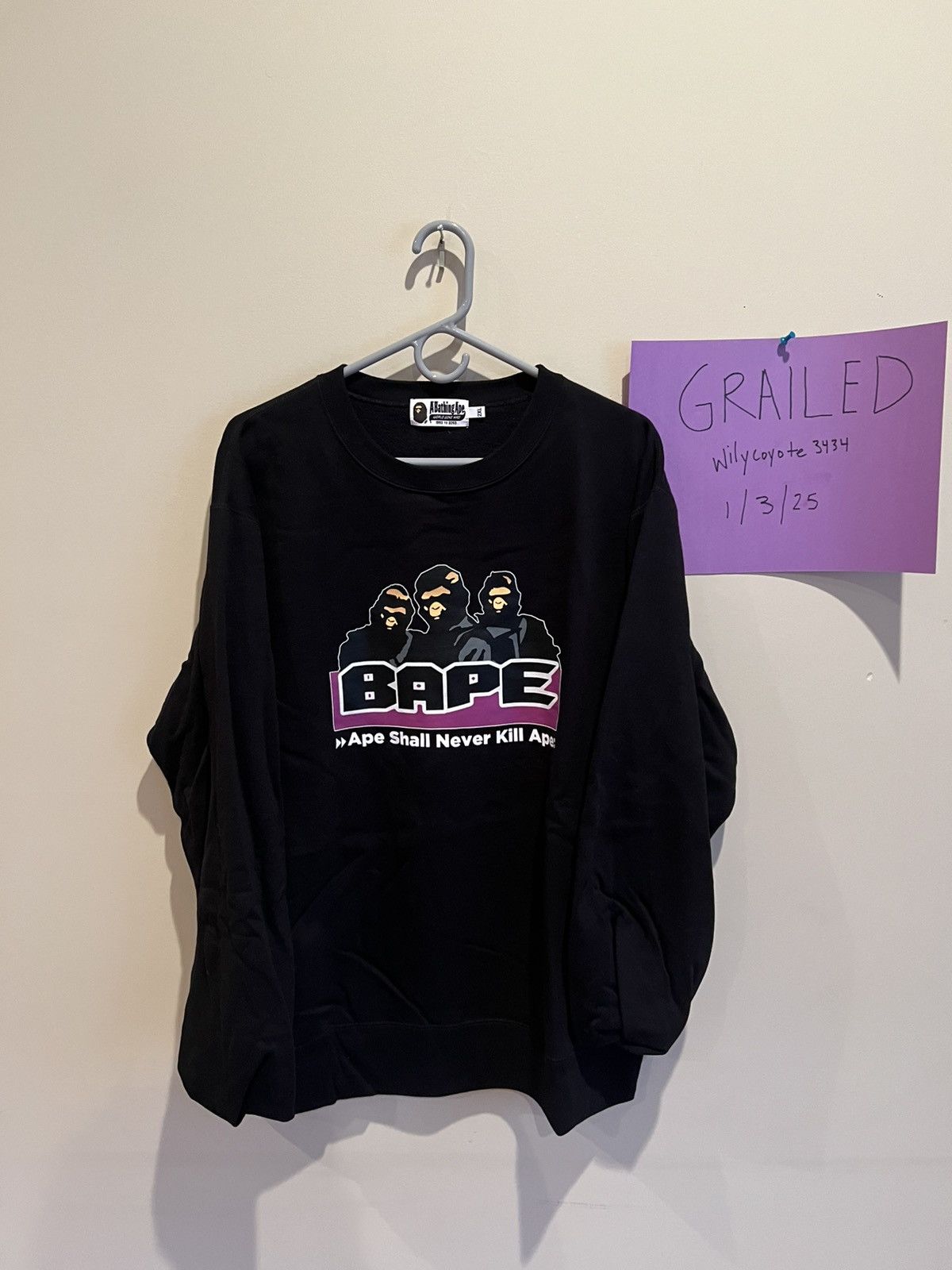 Bape BAPE Archive Crewneck In Black GOAT Exclusive Size US XXL / EU 58 / 5 - 1 Thumbnail