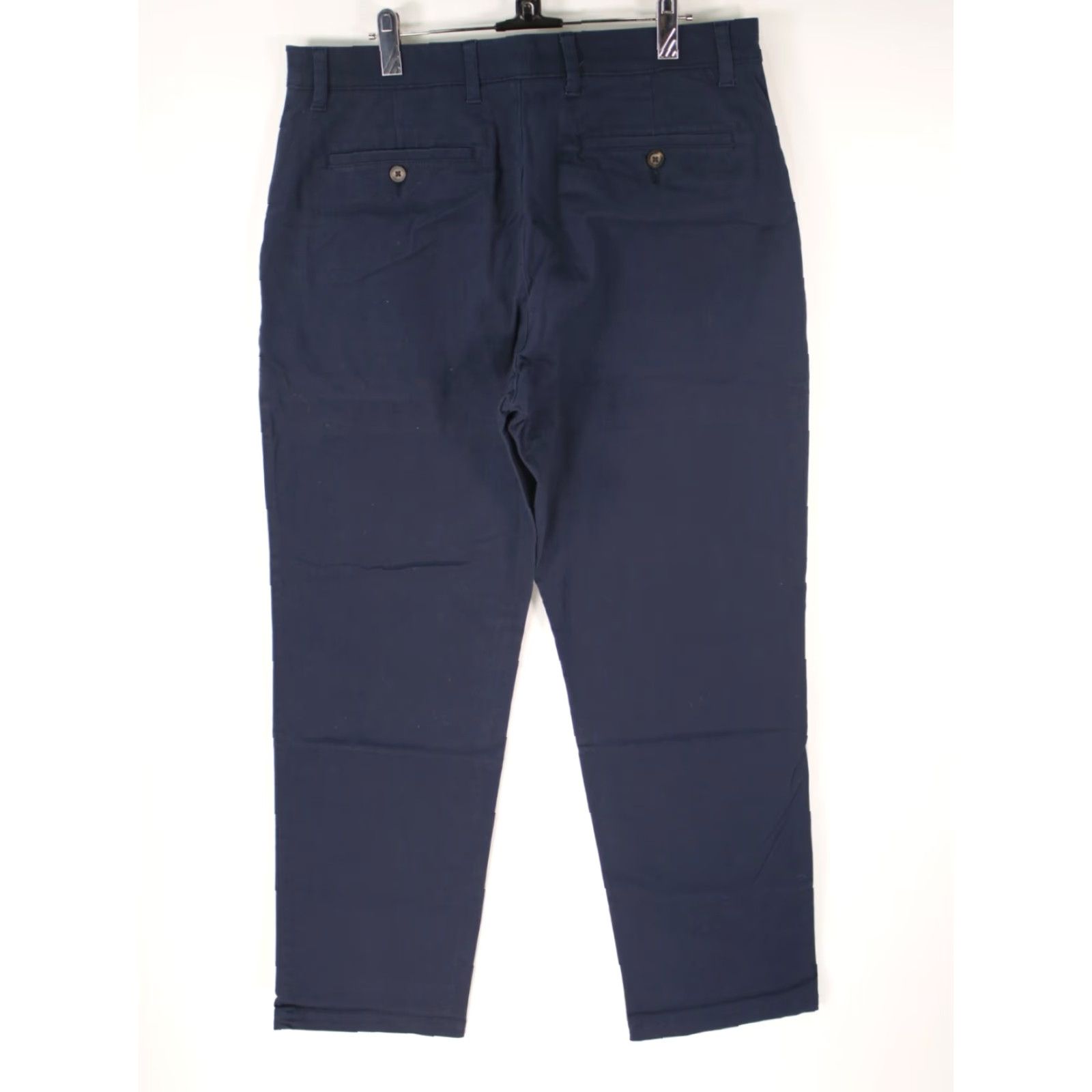 Essentials Essentials Mens Classic Fit Straight Leg Chino Pants Blue Size 34X32 All Season Casual Formal Slim 34W 32L Mens Pants Size US 34 / EU 50 - 2 Thumbnail