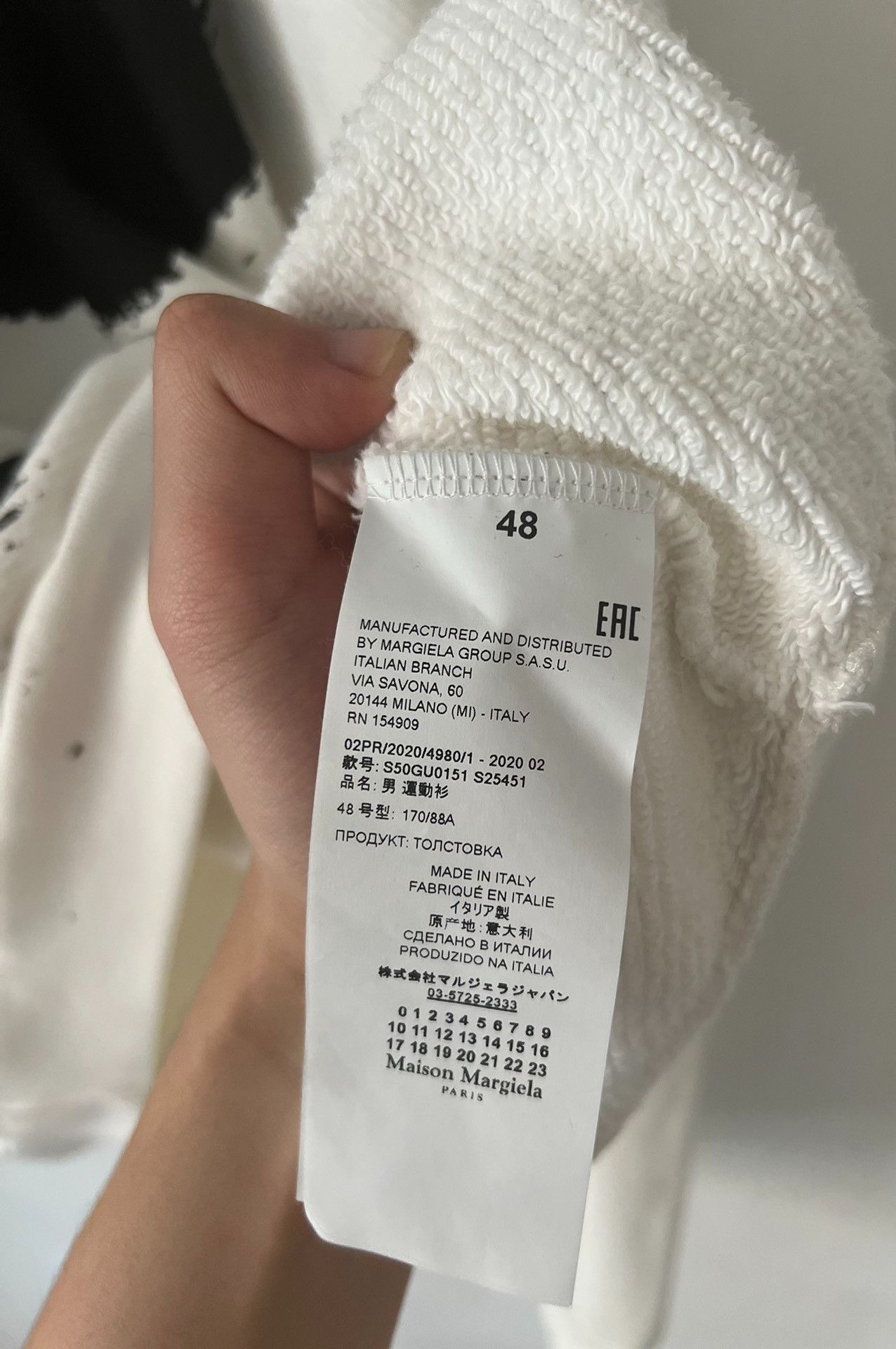 Maison Margiela Maison Margiela Size 48 Ink-splashed sweatshirt size48 2501 Size US M / EU 48-50 / 2 - 7 Thumbnail