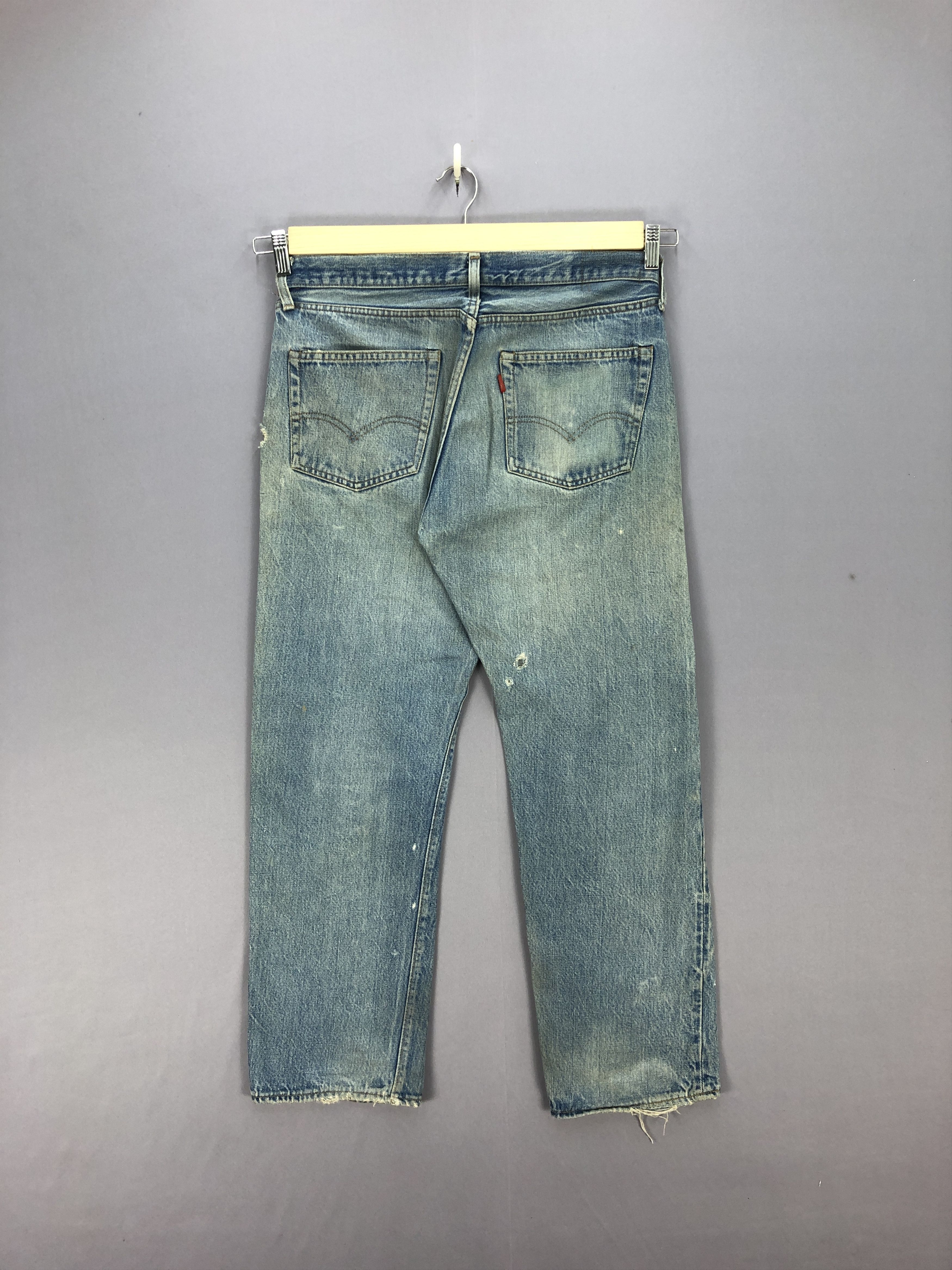 Levi's Vintage Levis 501 Selvedge Button #6 Distressed Jeans Denim Size US 34 / EU 50 - 2 Thumbnail