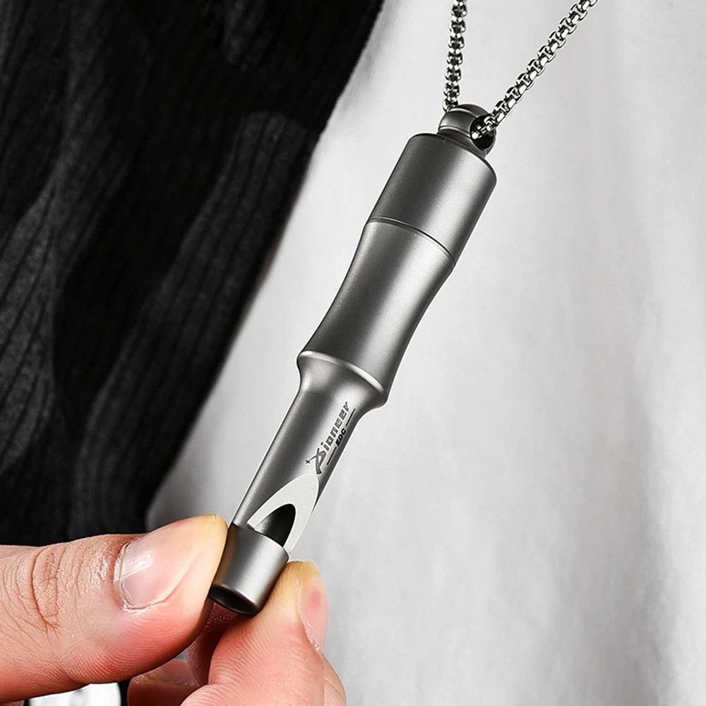 Whistles Whistle Titanium Pendant Coach Sports Camping Gift For Him Size ONE SIZE - 1 Thumbnail