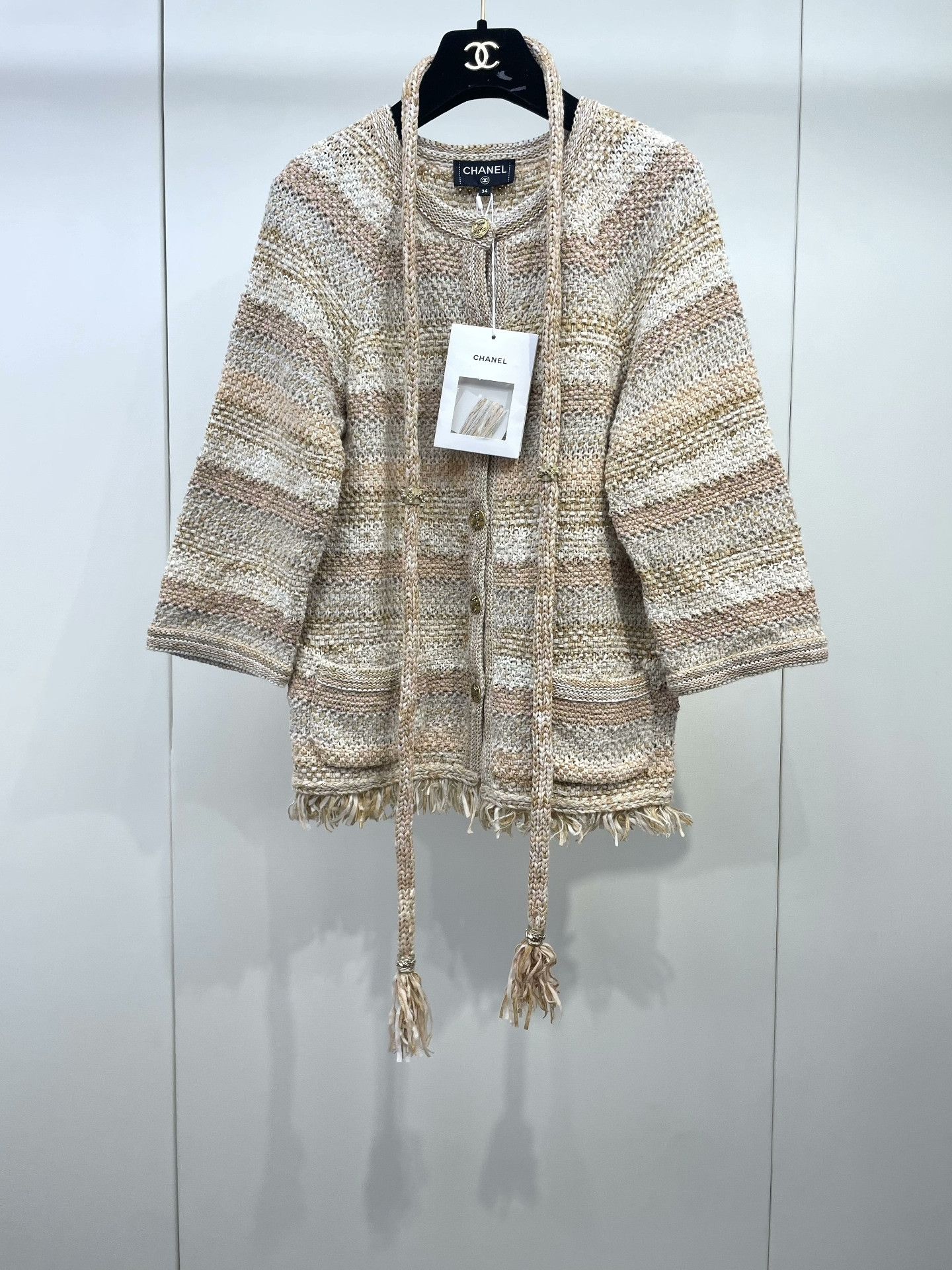 Chanel Chanel Greek Series Woven Fringe Jacket Size XXS / US 00 / IT 34 - 1 Thumbnail