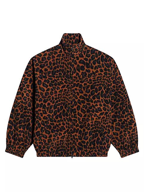 image of Balenciaga O1Mt1Gz0424 Zip-Up Jacket In Leopard, Women's (Size XS)