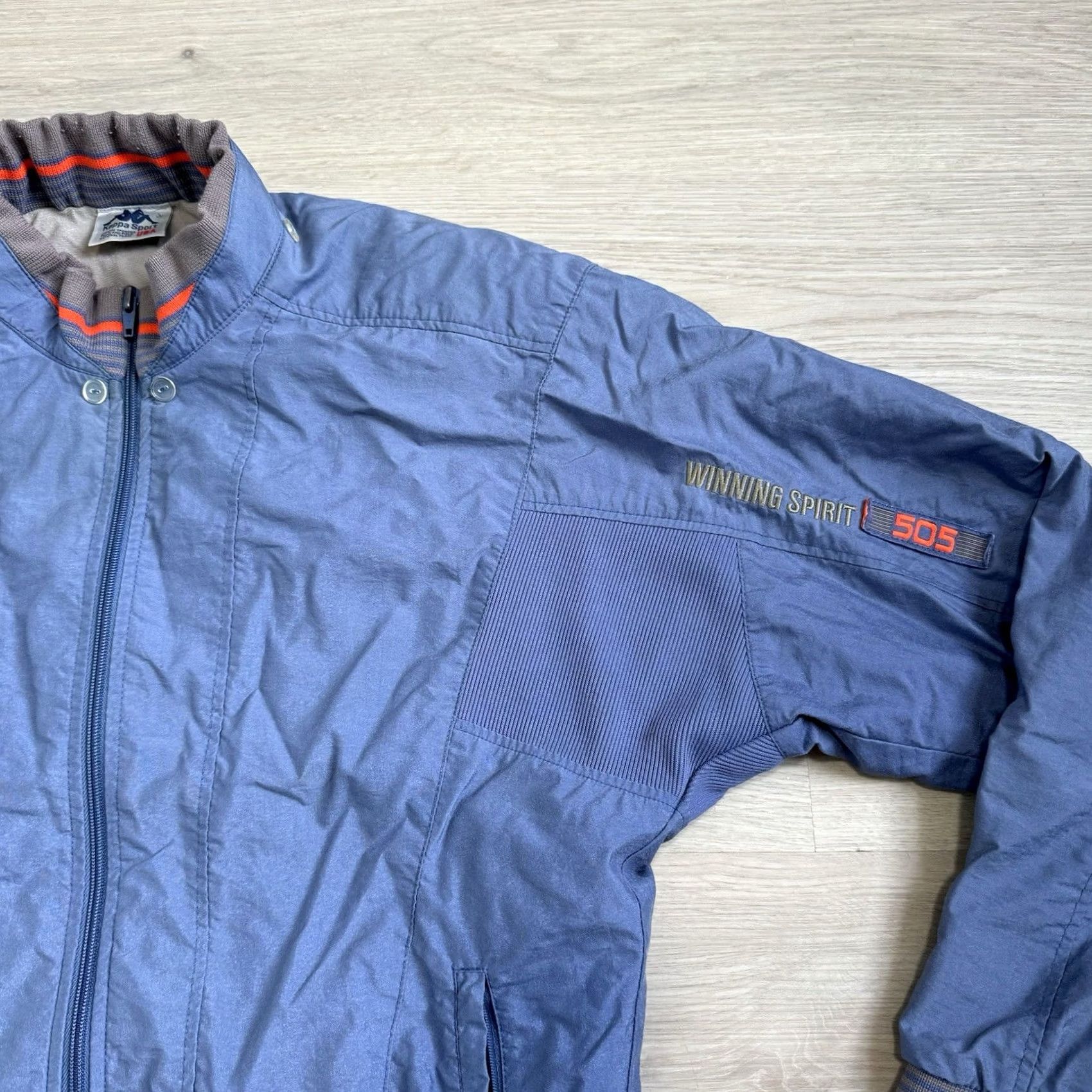 Kappa VINTAGE Kappa Windbreaker Jacket USA Men Medium Blue Pit to Pit 22 Length 27 Track & Field Size US XXL / EU 58 / 5 - 4 Thumbnail