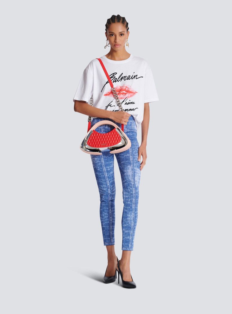 Balmain o1s1wg111225 Size:OS/Jolie Madame Tote Bag in Red Size ONE SIZE - 8 Thumbnail