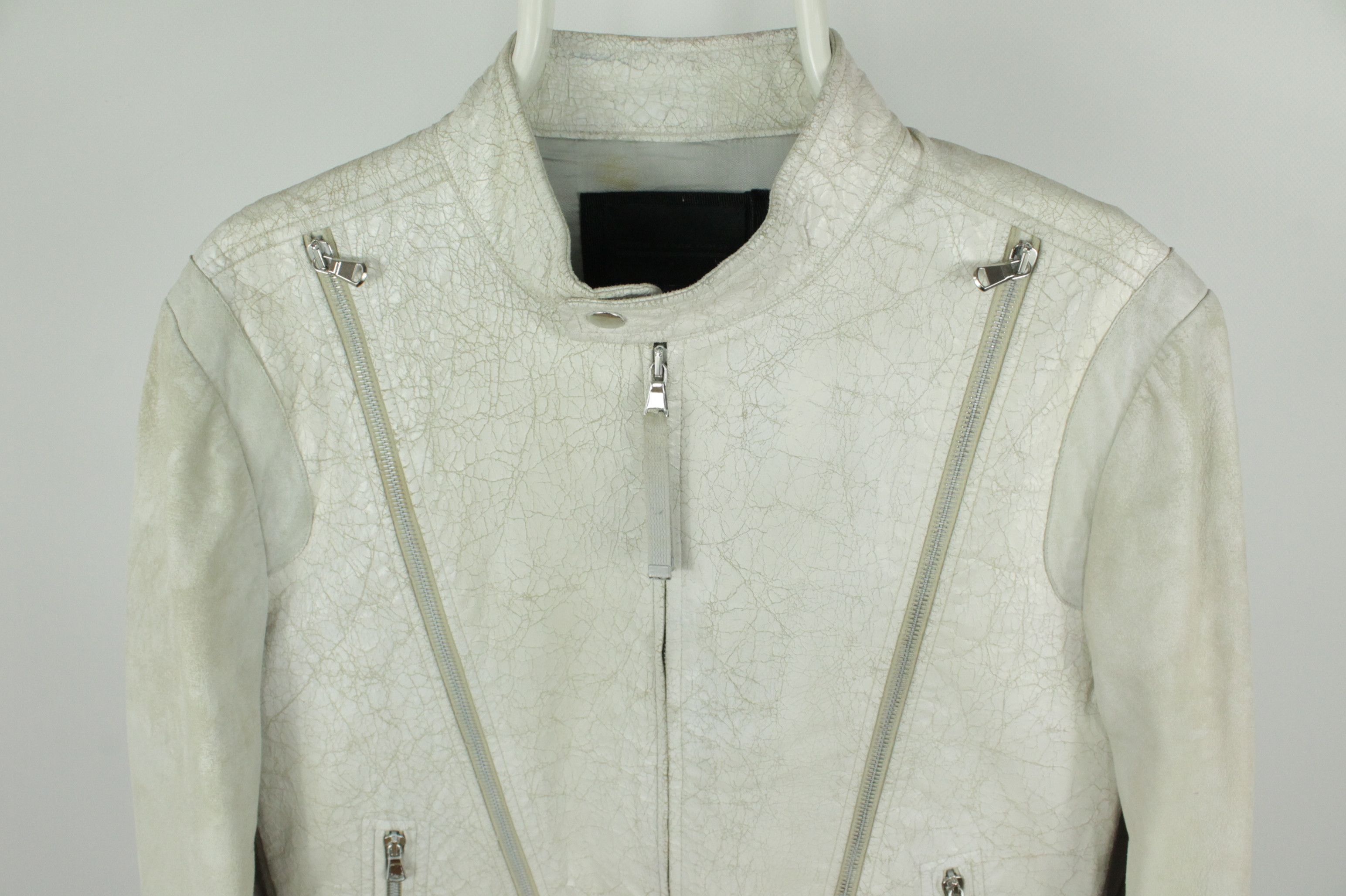Diesel Diesel Black Gold Suede Leather Vintage Effect Chrome Jacket Size US M / EU 48-50 / 2 - 4 Thumbnail