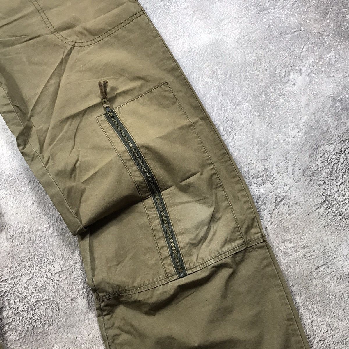 Vintage Vintage 90s Baggy Cargo Pants Parachute Flared Streetwear 29 Size 29" - 4 Thumbnail