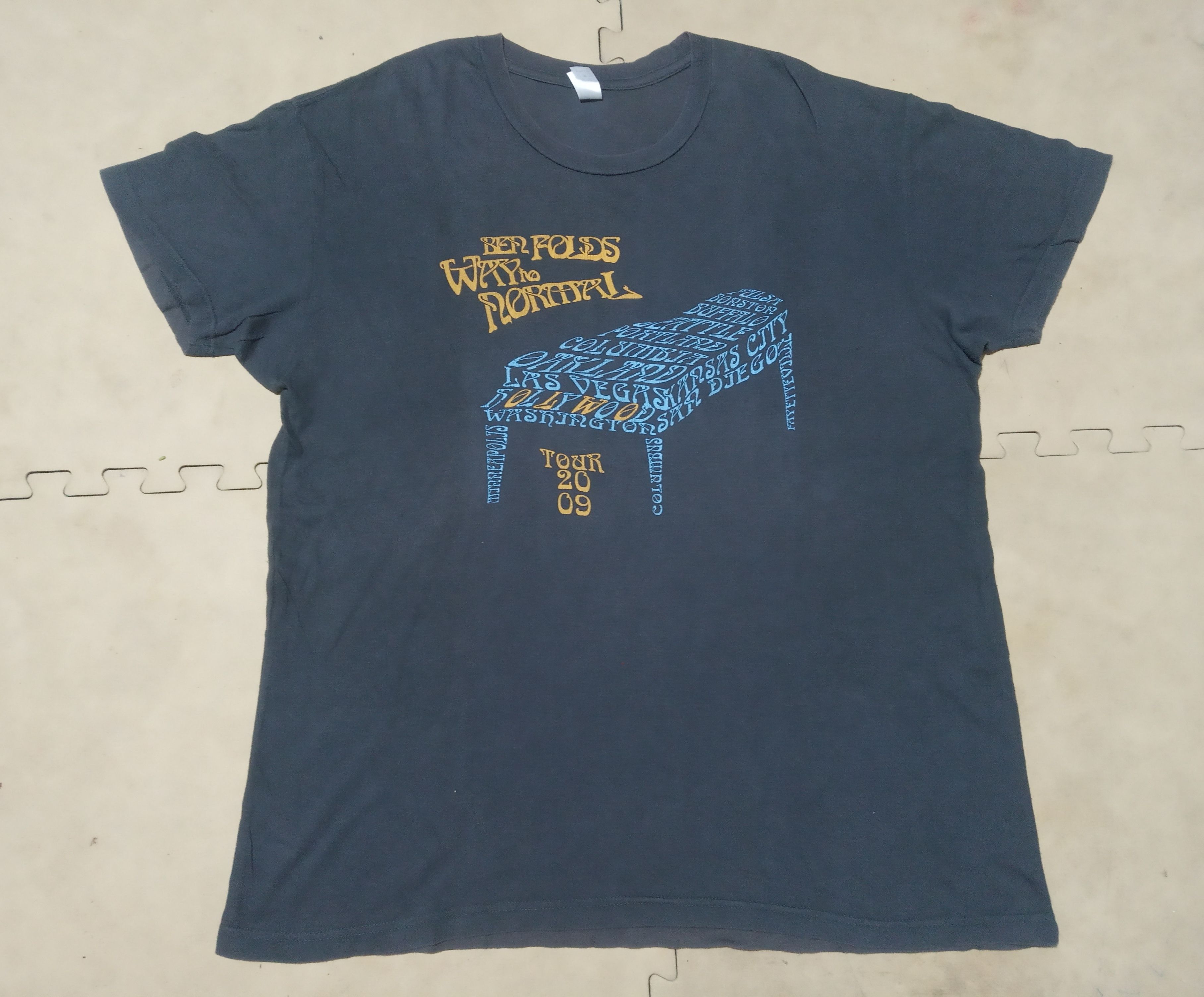 Band Tees Ben Folds "Way To Normal" Tour 2009 Size US XL / EU 56 / 4 - 1 Thumbnail