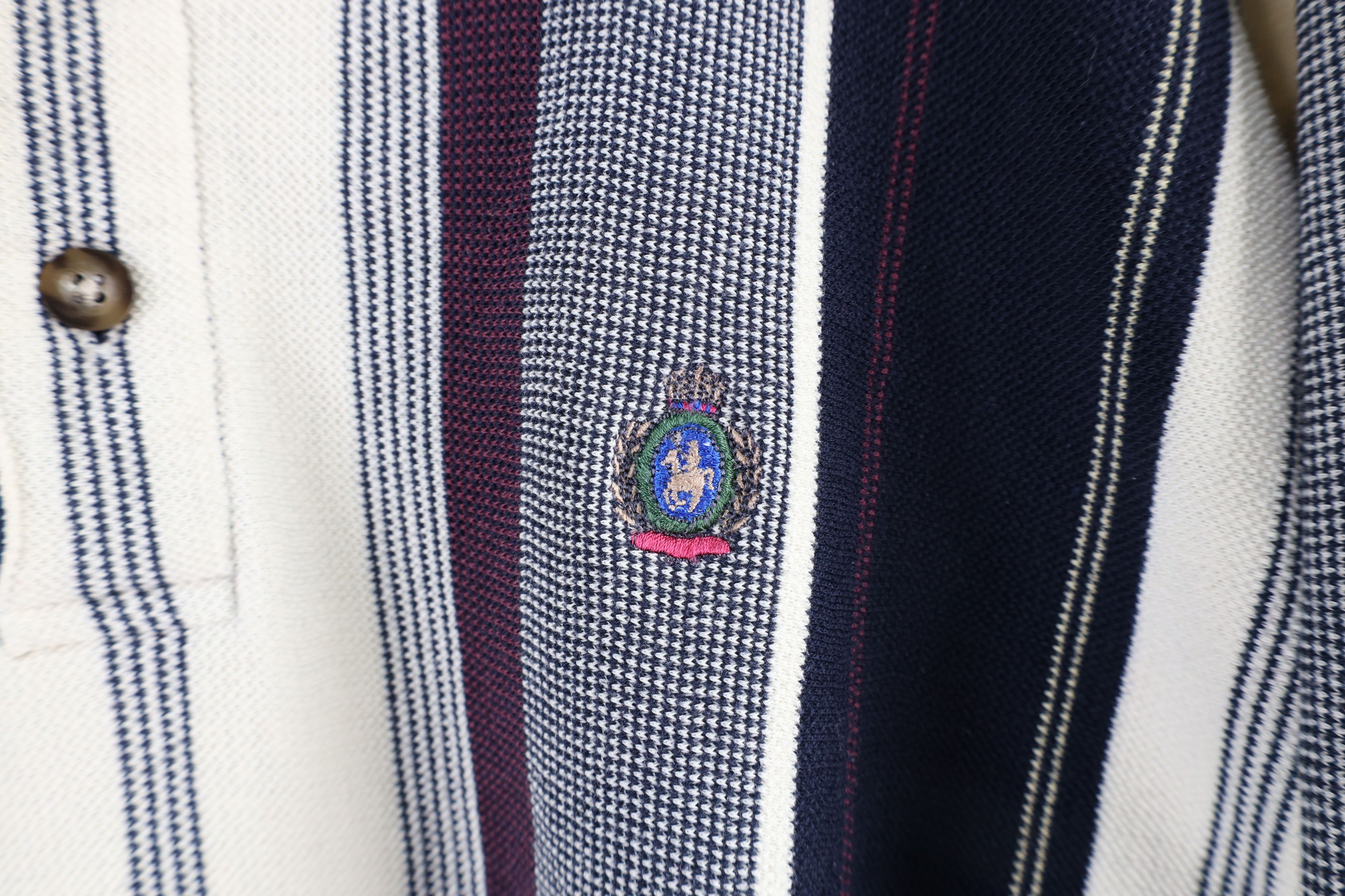 Vintage Vintage 90s Streetwear Block Knit Collared Long Sleeve Polo Size US XL / EU 56 / 4 - 4 Thumbnail