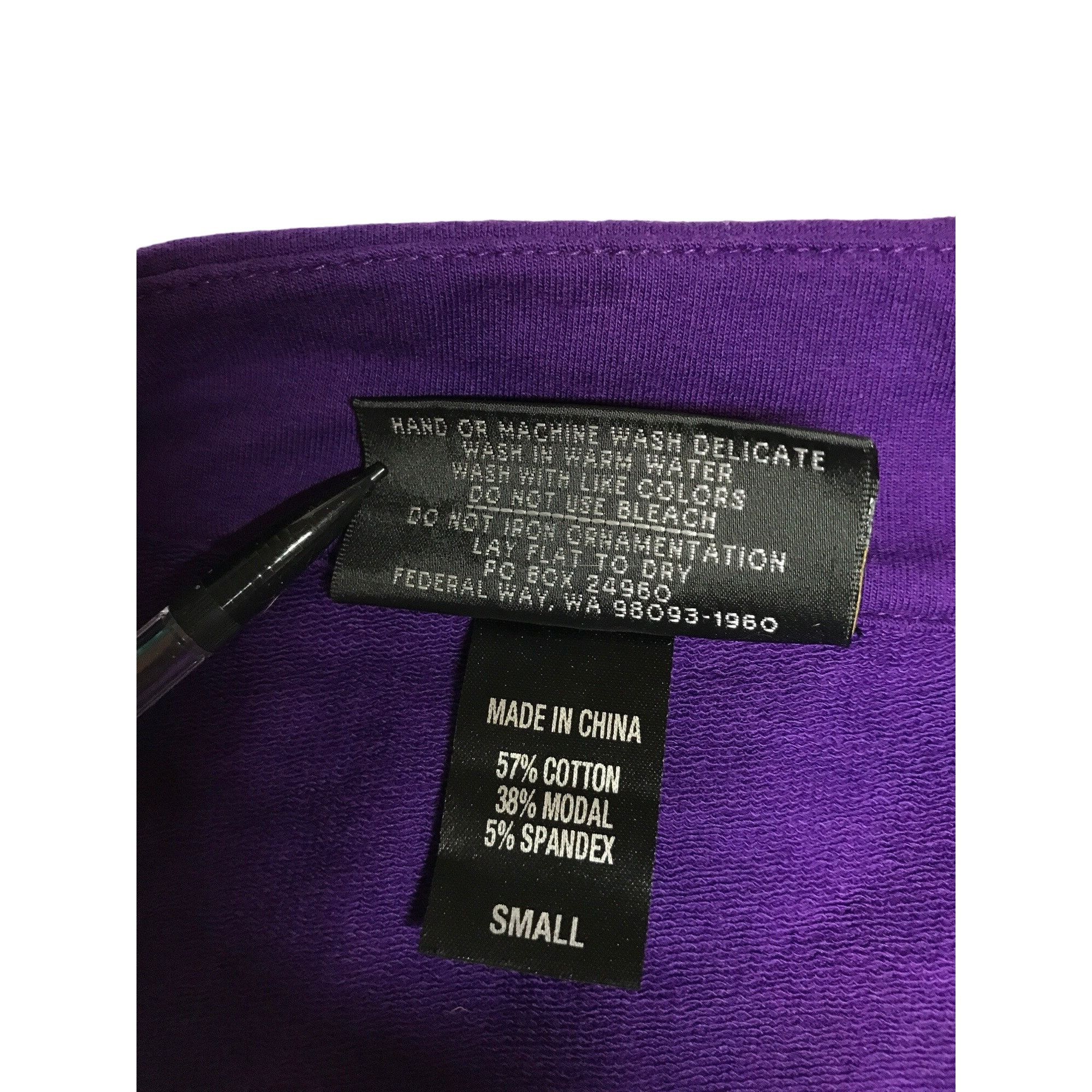 Designer Christine Alexander SMALL PURPLE Cotton Track Jacket Exercis Size S / US 4 / IT 40 - 6 Thumbnail