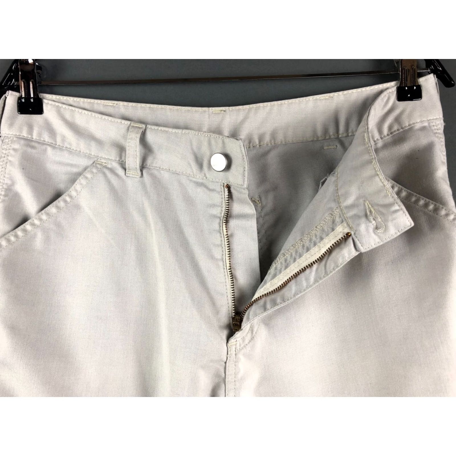 Carhartt Carhartt Pants Women Gray Polyester Cotton Blend Straight Inseam 30.9" 32x32 Chino Casual Size 24" / US 00 / IT 34 - 5 Thumbnail