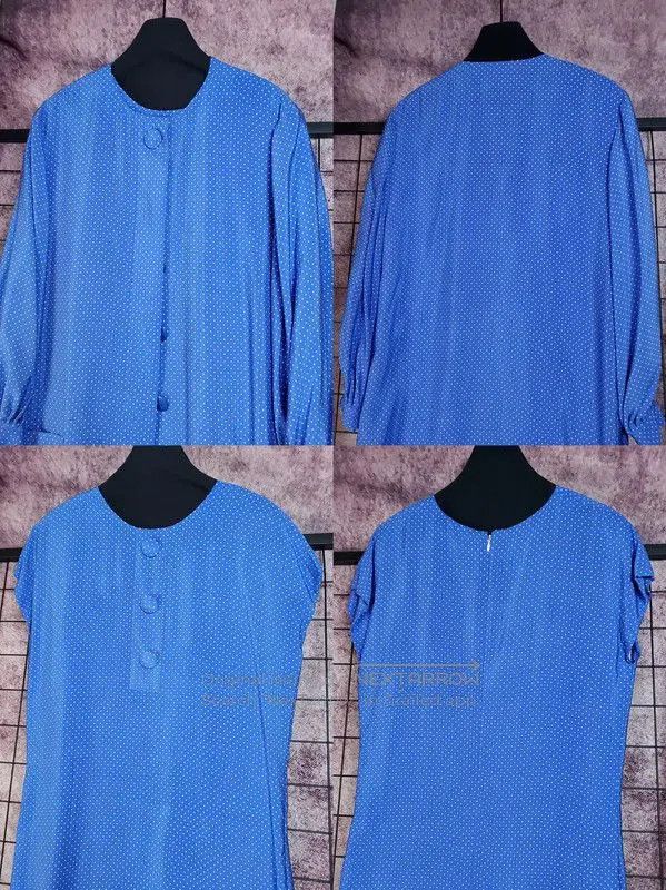 Dior Dior Blue Polka Dot Midi Dress . Size M / US 6-8 / IT 42-44 - 4 Thumbnail