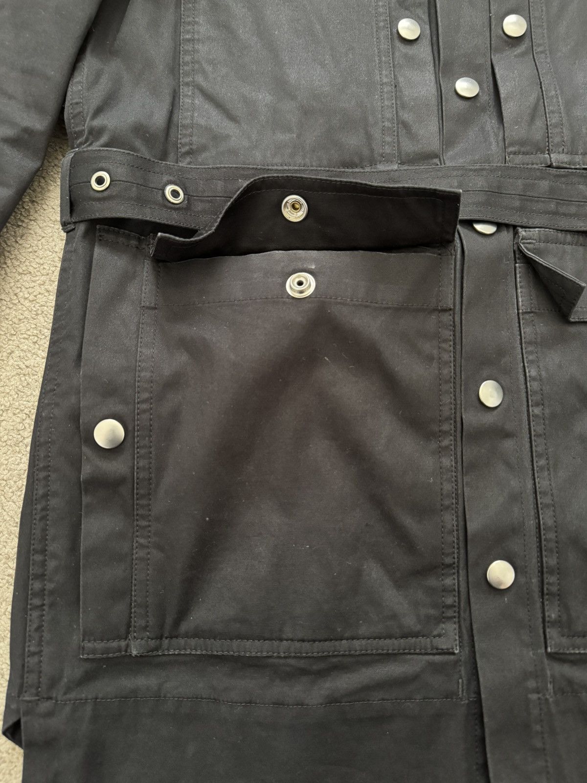 Rick Owens FW21 Rick Owens Mainline Belted Military Cargo Jacket Size US S / EU 44-46 / 1 - 5 Thumbnail