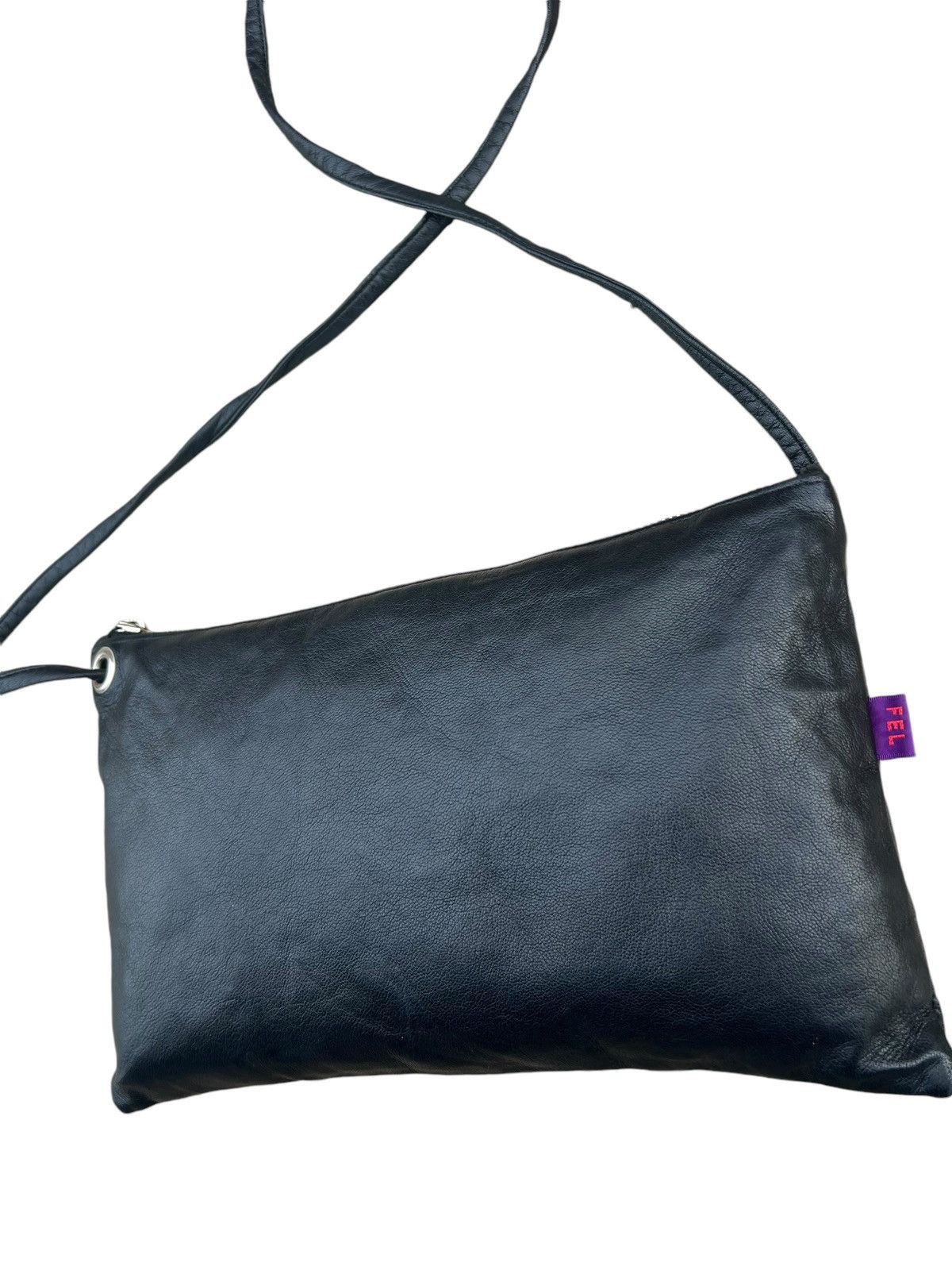 Leather Vintage FEL Japan Patchwork Patina Leather Bag Sling Size ONE SIZE - 12 Thumbnail