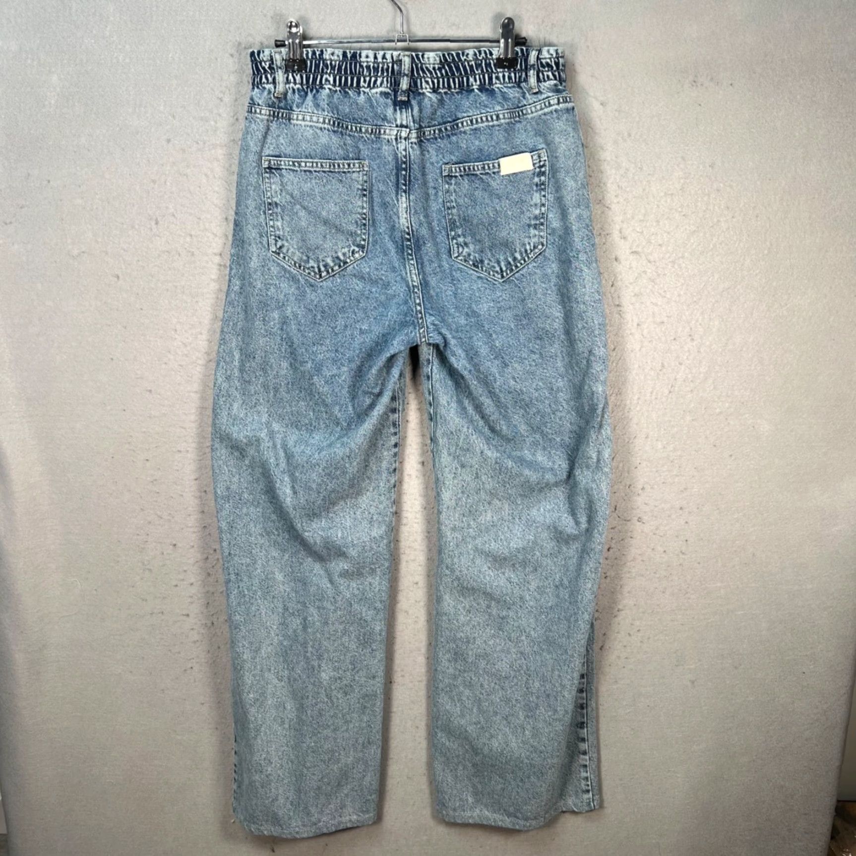 Denime Ame Antwerp Jeans Womens 38 Light-Wash Denim Elastic Waist Wide-Leg 5-Pocket 29in Inseam Summer Fall Vintage: No Mens/Womens: Womens Size 26" / US 2 / IT 38 - 2 Thumbnail