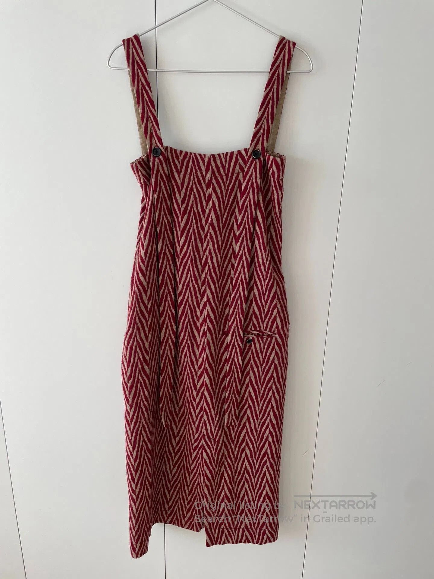 Uma Wang Uma Wang 21FW Red Herringbone Dress. Size M / US 6-8 / IT 42-44 - 2 Thumbnail