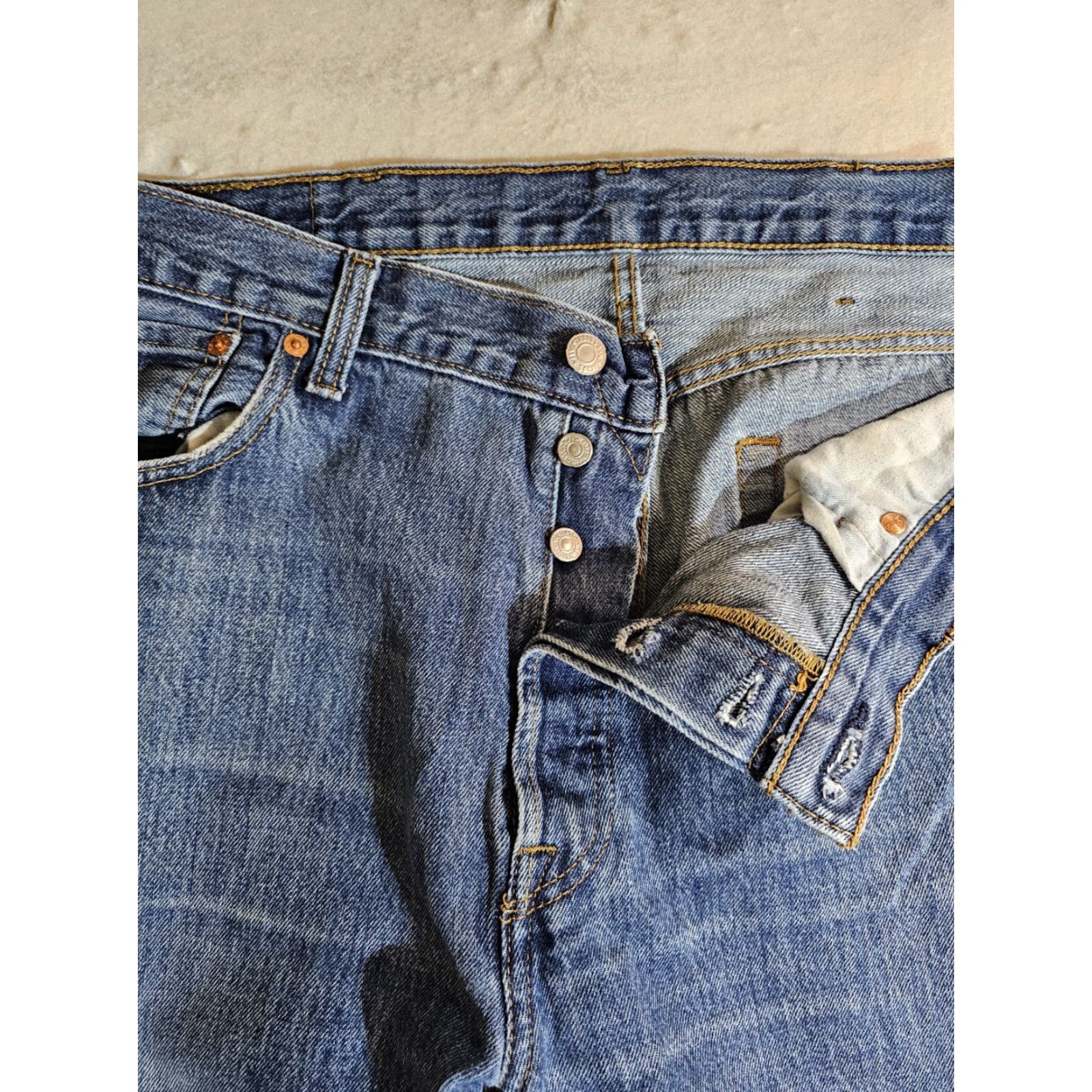 Levi's VINTAGE Levi's 501 XX Jeans Regular Men Medium Blue Denim Cotton 38x32 5-Pocket Distressed Y2K USA Model 501 Size US 38 / EU 54 - 6 Thumbnail
