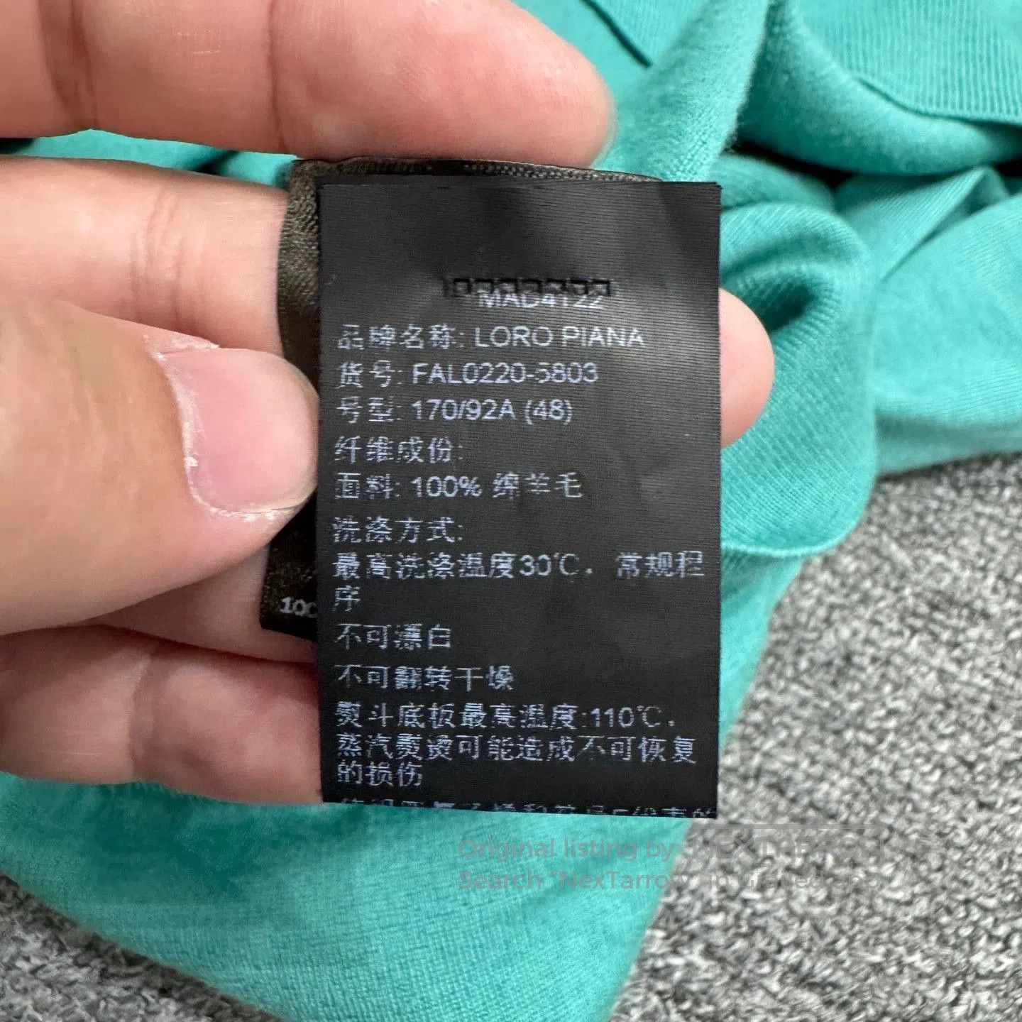 Loro Piana Blue Short-Sleeve Crewneck Shirt. Size US M / EU 48-50 / 2 - 3 Thumbnail