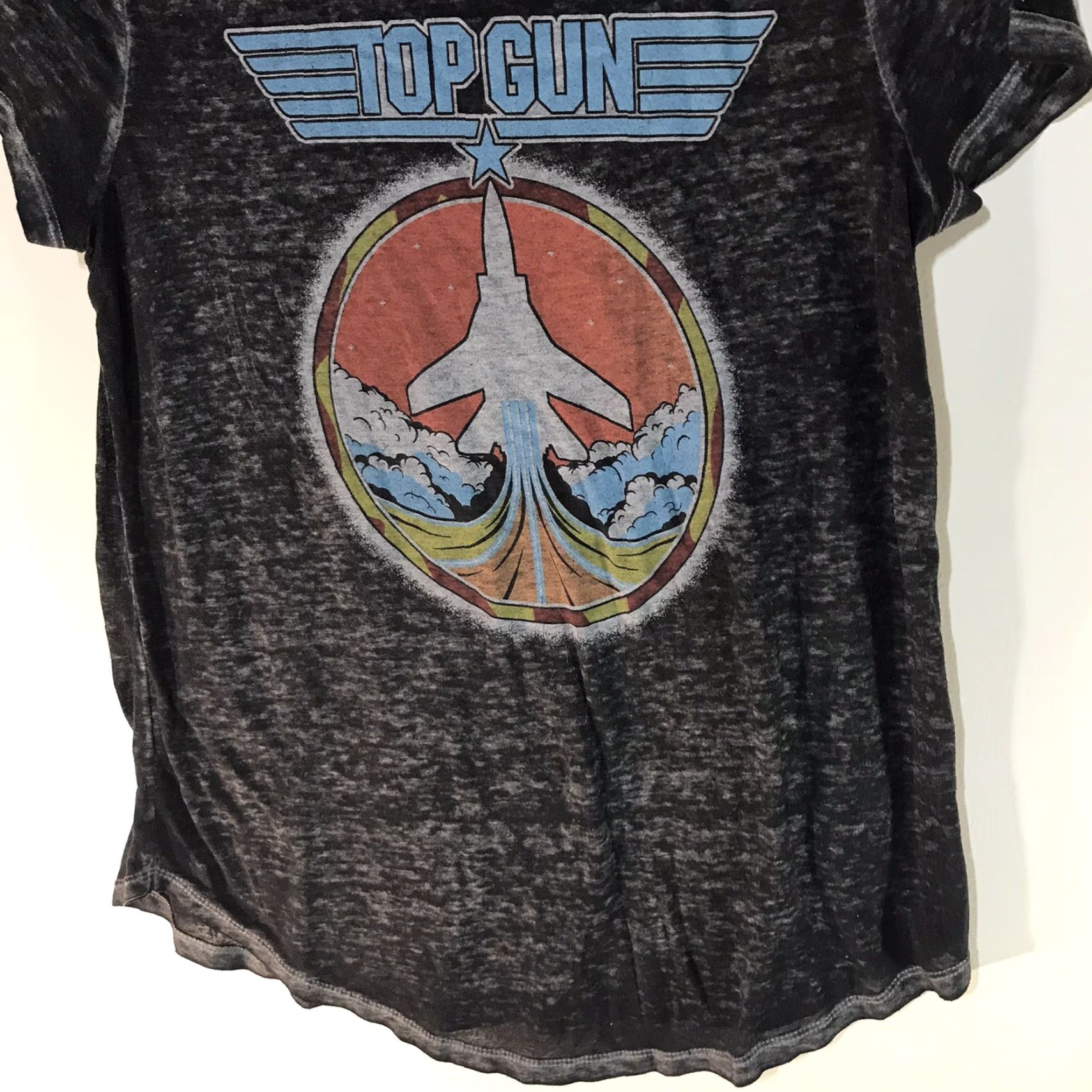Vintage Top Gun Black Burnout Graphic Print T-Shirt Womens Size M Size M / US 6-8 / IT 42-44 - 3 Thumbnail