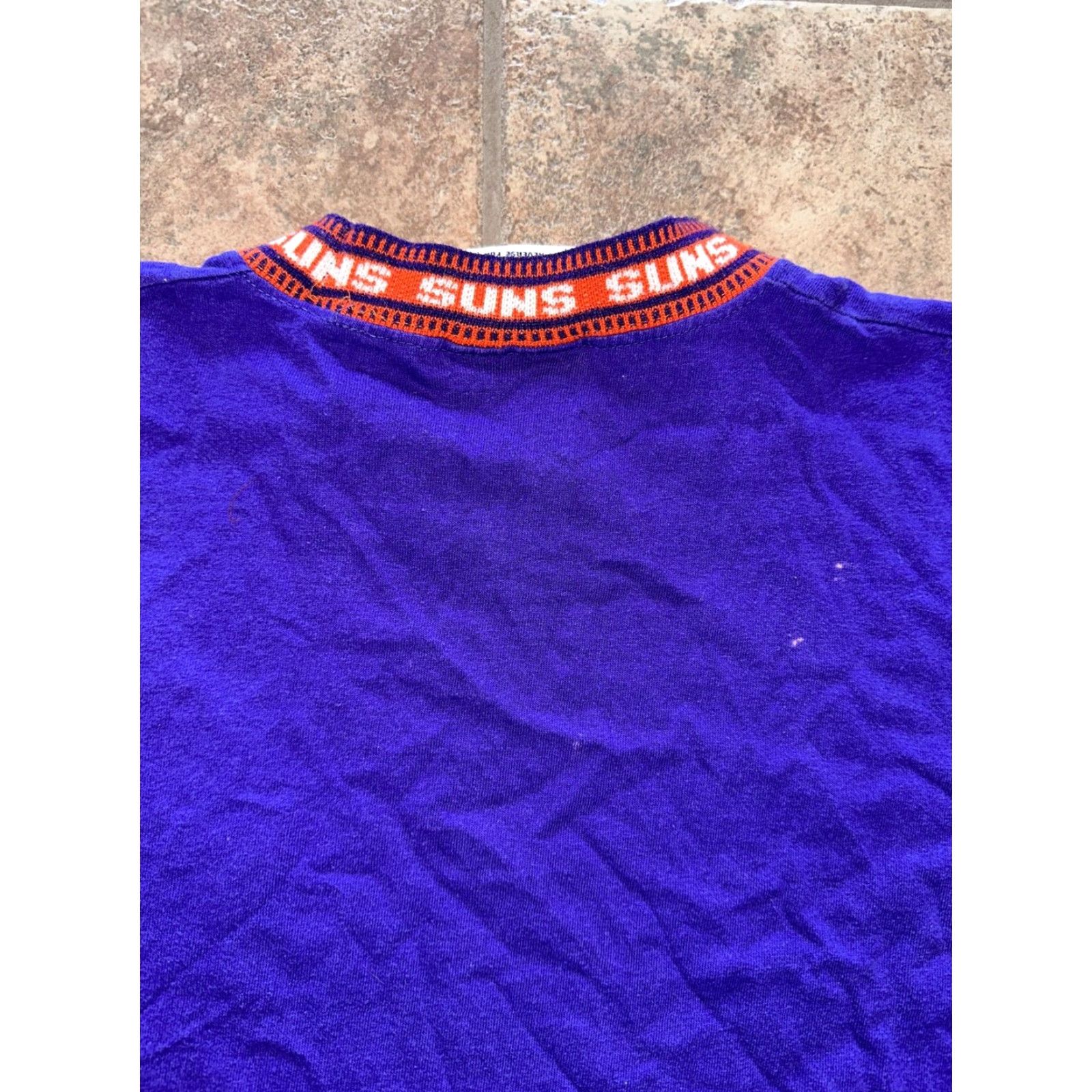 Logo Athletic VINTAGE Logo Athletic Phoenix Suns Ringer Tee T-Shirt XL Men Purple Embroidered Single Stitch Size ONE SIZE - 6 Thumbnail