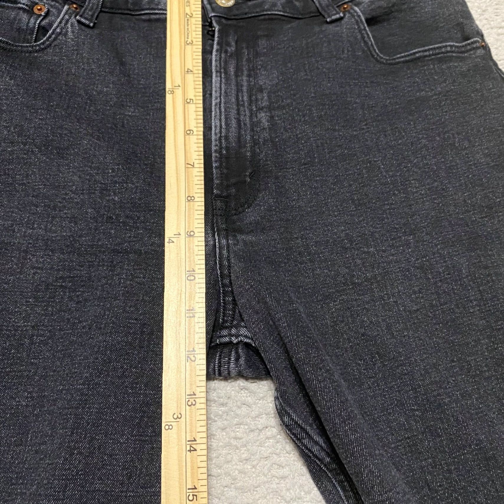Abercrombie & Fitch Abercrombie & Fitch Jeans Womens 12 Faded Black Denim High Rise Skinny Leg Jeans" Size 34" / US 12 / IT 48 - 4 Thumbnail