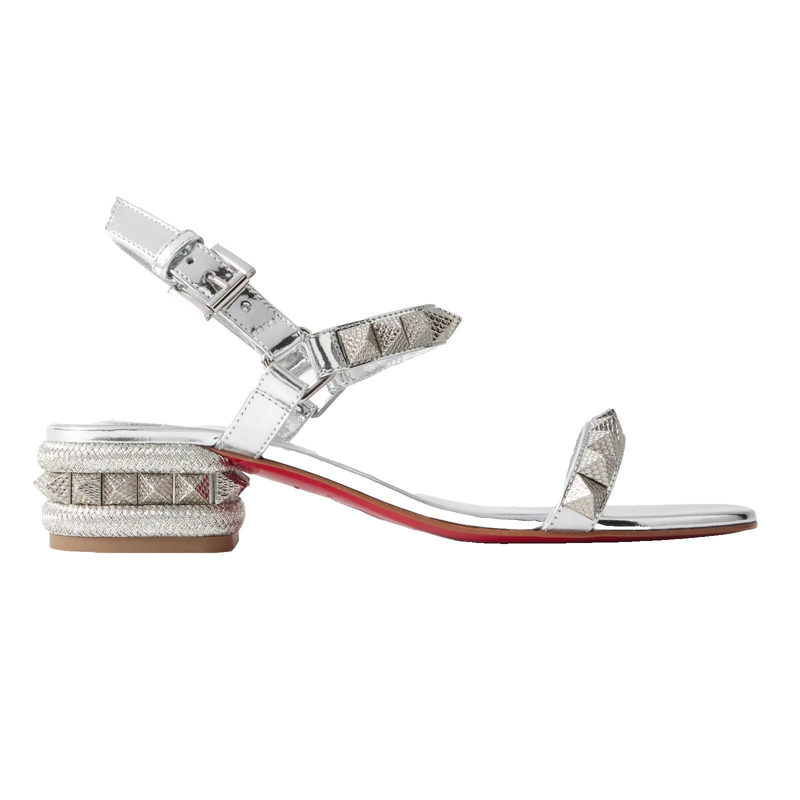 Christian Louboutin Christian Louboutin Pyrasand Silver Sandal 38.5 Size US 8.5 / IT 38.5 - 1 Thumbnail