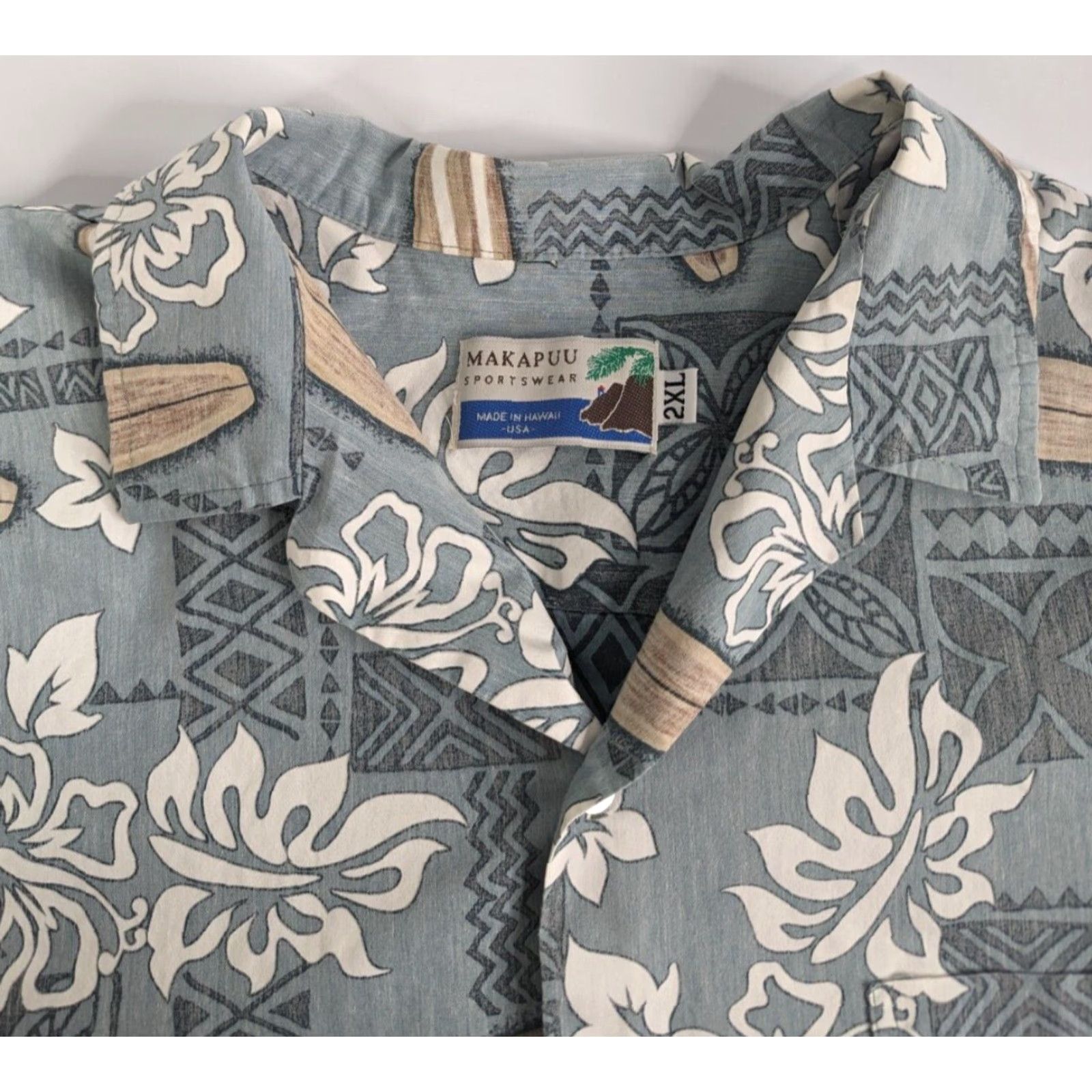 ALOHAS VINTAGE Makapuu Hawaiian Shirt Aloha Surfboards Floral Short Sleeve Men's 2XL Size US XXL / EU 58 / 5 - 7 Thumbnail