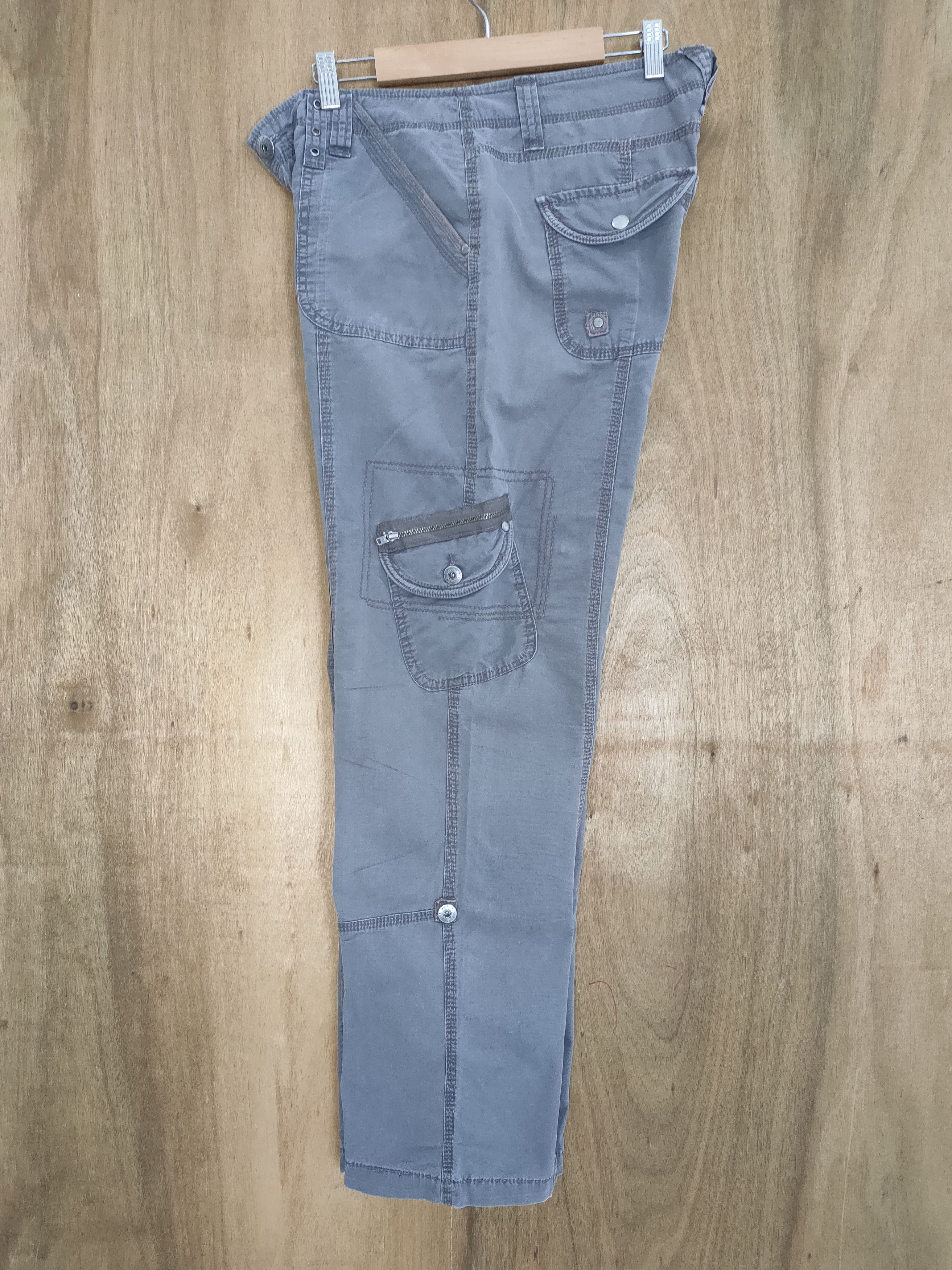 Japanese Brand × Vintage VINTAGE JAPANESE BRAND FADED GREY CARGO PANTS Size US 33 - 4 Thumbnail