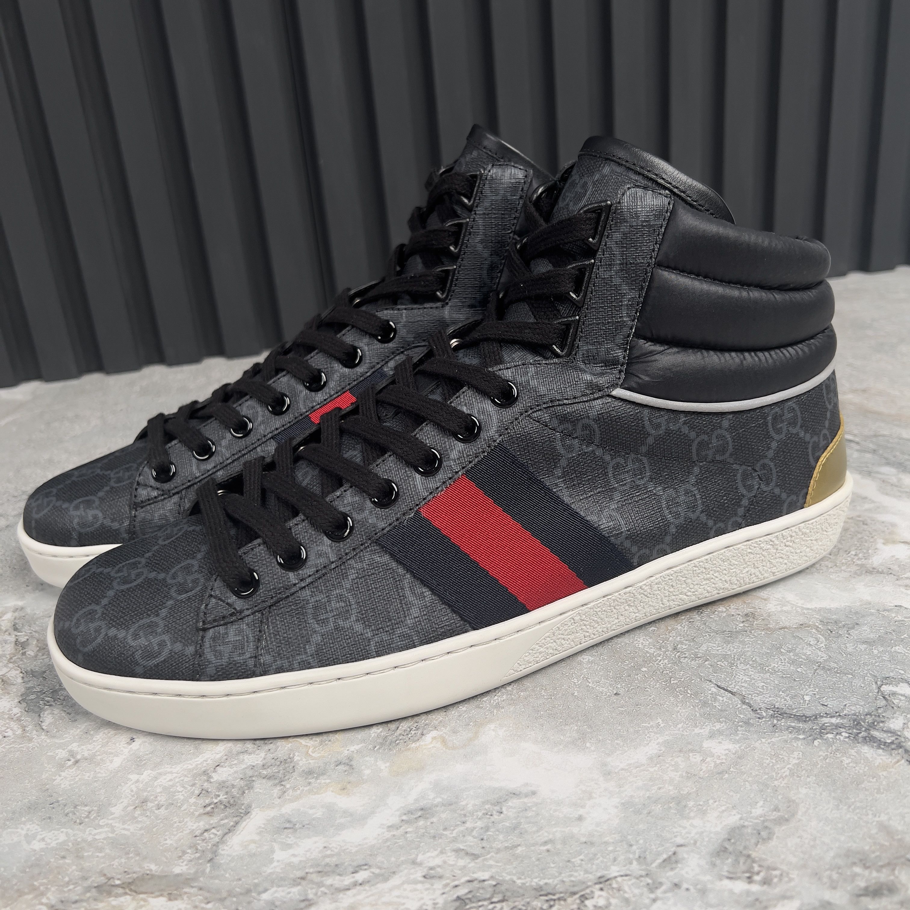 Gucci GUCCI Ace Web Supreme GG Monogram Sneakers Leather Size US 9 / EU 42 - 4 Thumbnail