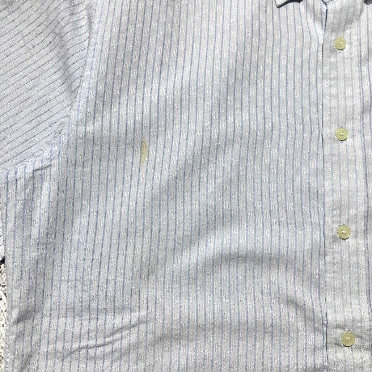 Givenchy 1990s Vintage Givenchy Men Stripe Pocket Shirt Blue Luxury Size US XL / EU 56 / 4 - 5 Thumbnail