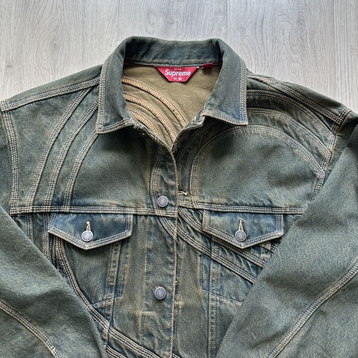 Supreme S Logo Denim Trucker Jacket | Grailed