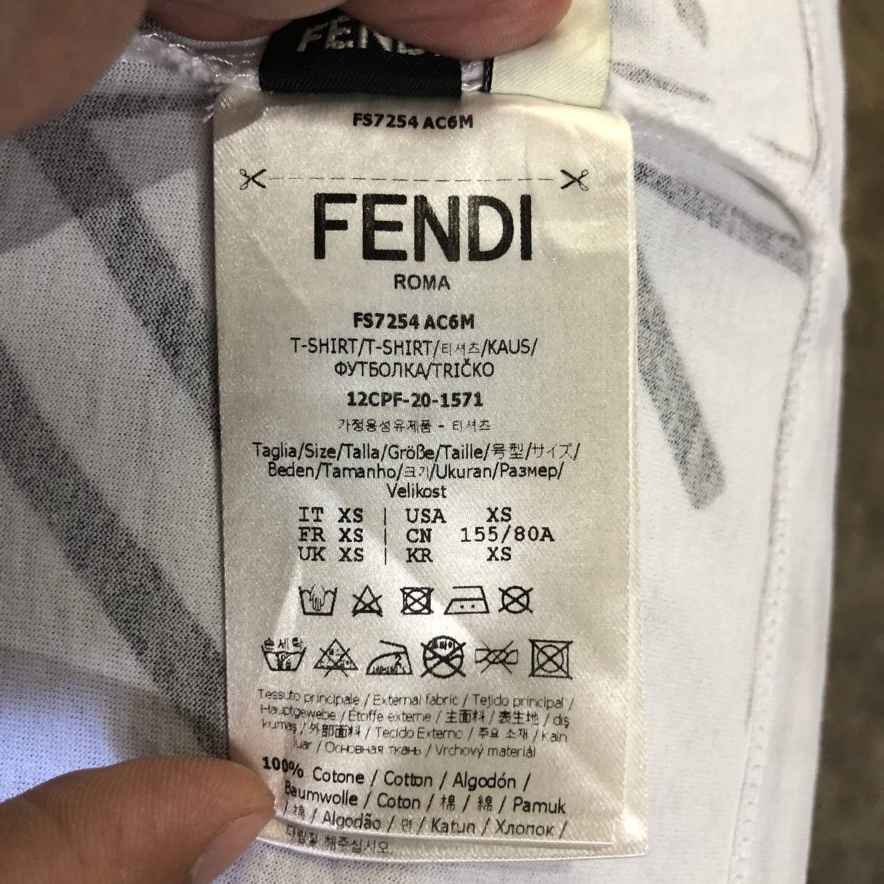 Fendi Fendi Joshua Vides Illustration print Embroidered tee Size US XS / EU 42 / 0 - 7 Thumbnail