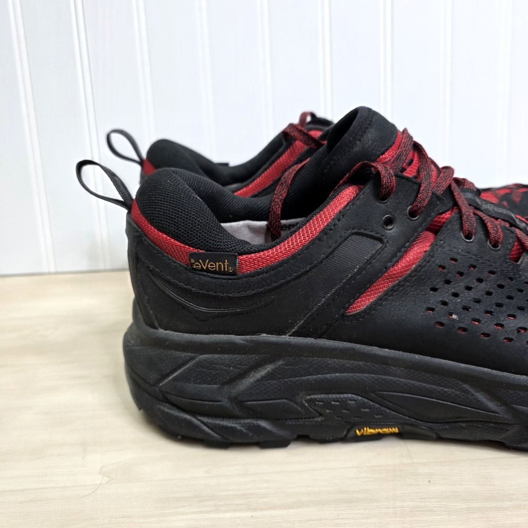 Vintage Hoka One One Engineered Garments Tor Ultra Low EG Black Red Size 12 Mens Athletic Sneaker Size US 12 / EU 45 - 2 Thumbnail