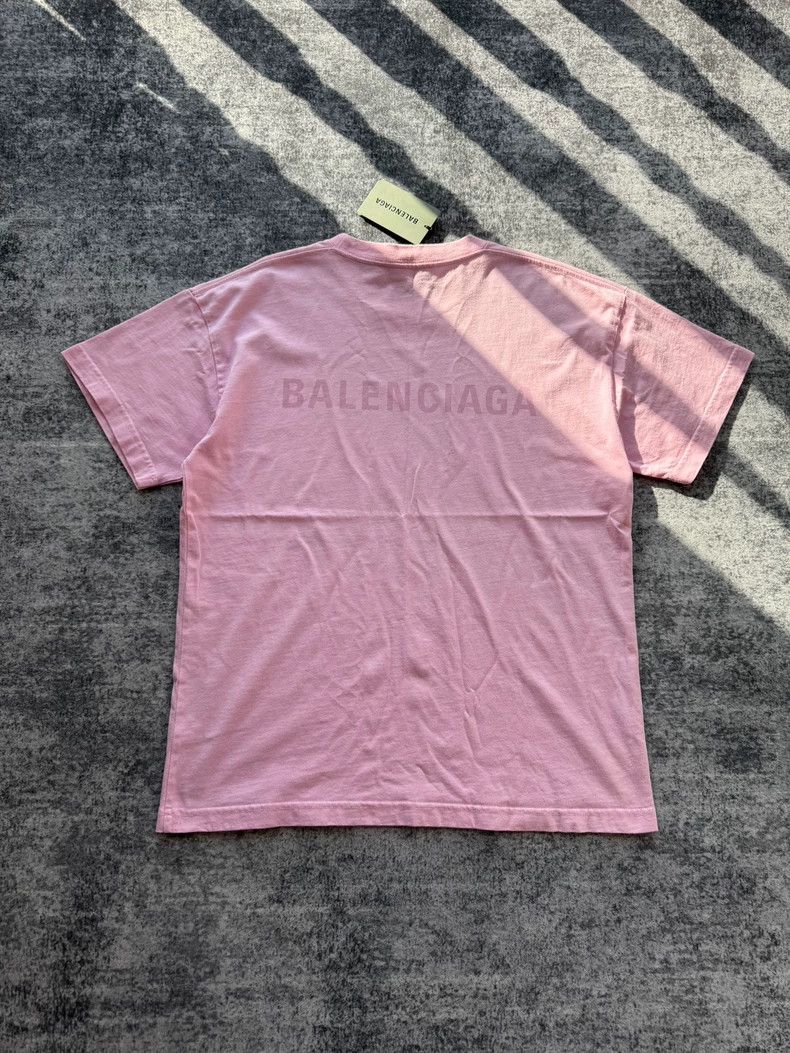 Balenciaga Balenciaga Pink front and back logo short sleeves Size US M / EU 48-50 / 2 - 2 Thumbnail