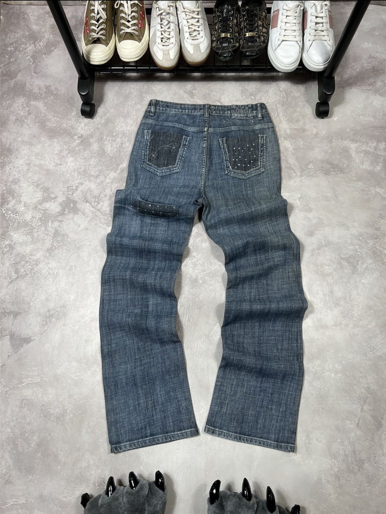 Dolce & Gabbana × Vintage Vintage Dolce Gabbana Distressed Jeans Size 33" - 2 Thumbnail