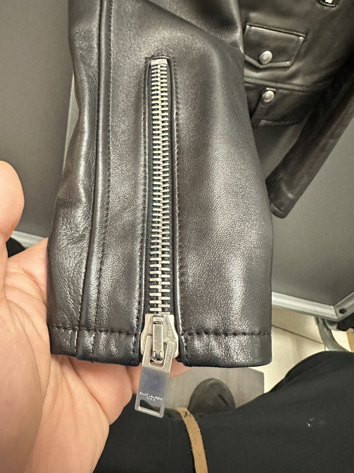 Saint Laurent Paris Saint laurent paris L01 lamb leather jacket 2016 Size XS / US 0-2 / IT 36-38 - 6 Thumbnail