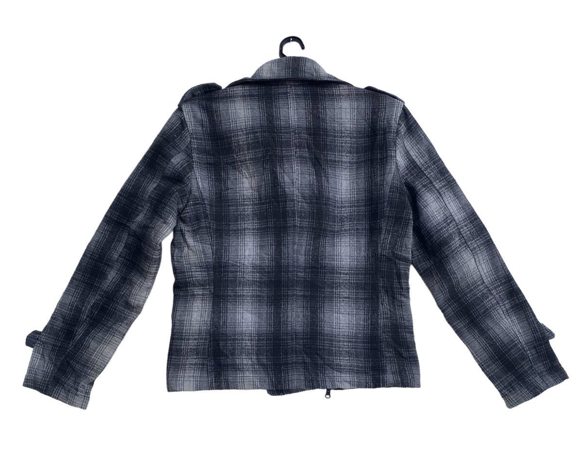 semanticdesign Semantic Design shadow plaid double breast biker jacket Size US L / EU 52-54 / 3 - 5 Thumbnail
