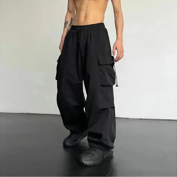 Japanese Brand Cargo Pants Multi-pocket With Elastic Size US 32 / EU 48 - 2 Thumbnail