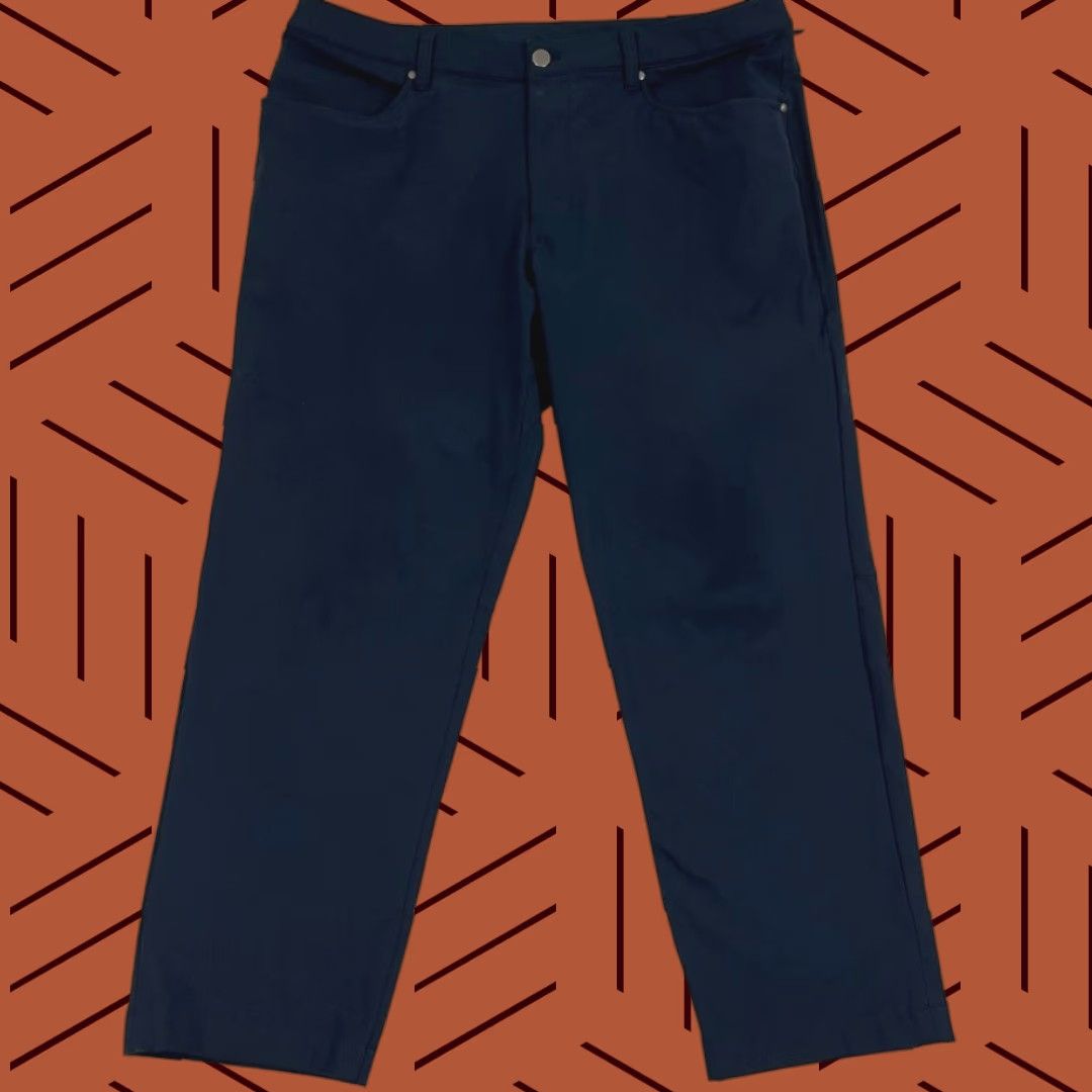 Lululemon ABC Pants Mens 36 x 27 Blue Chino Slim Straight 5-Pocket Pockets Breathable Easy Care