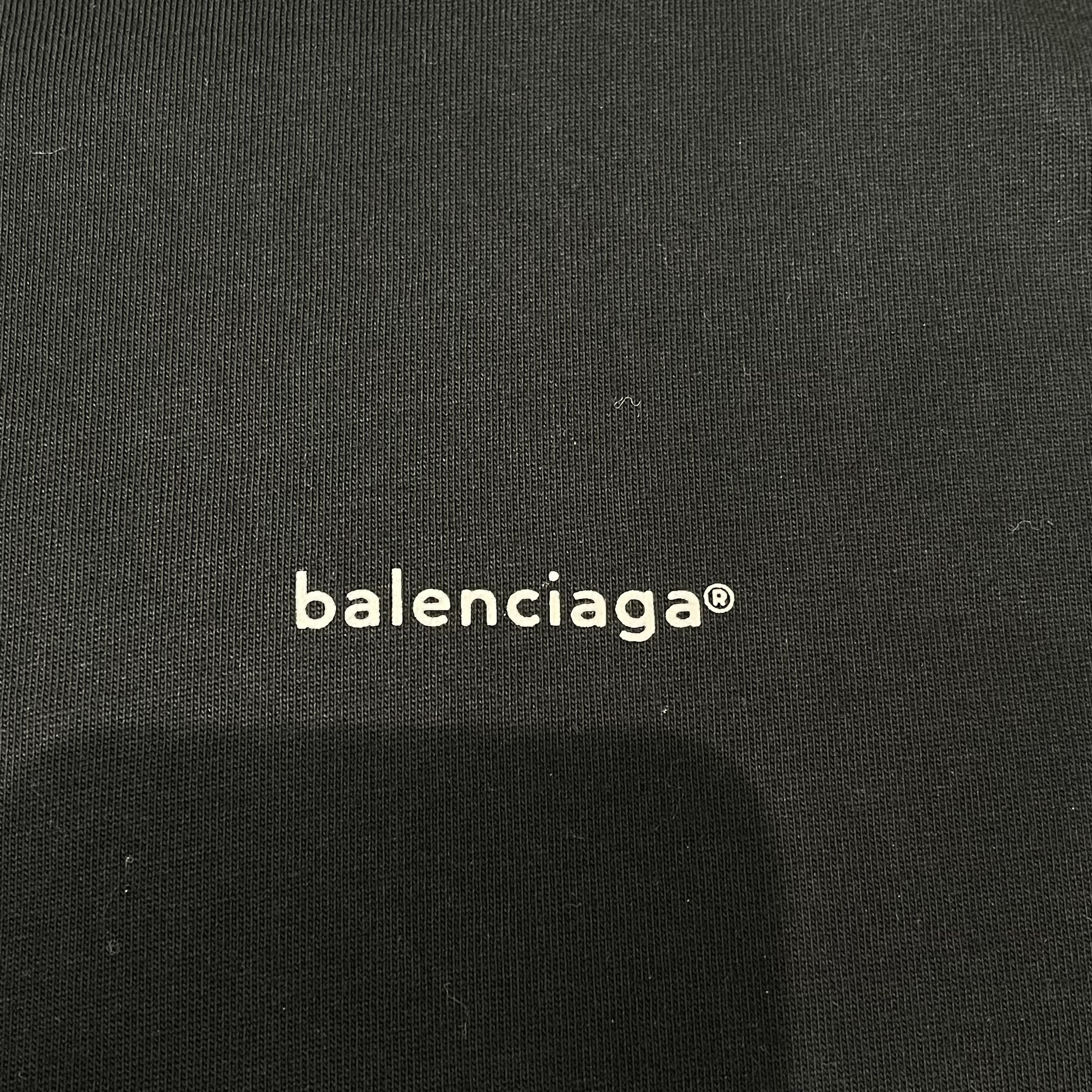 Balenciaga Balenciaga Logo Tee Black Size US M / EU 48-50 / 2 - 3 Thumbnail
