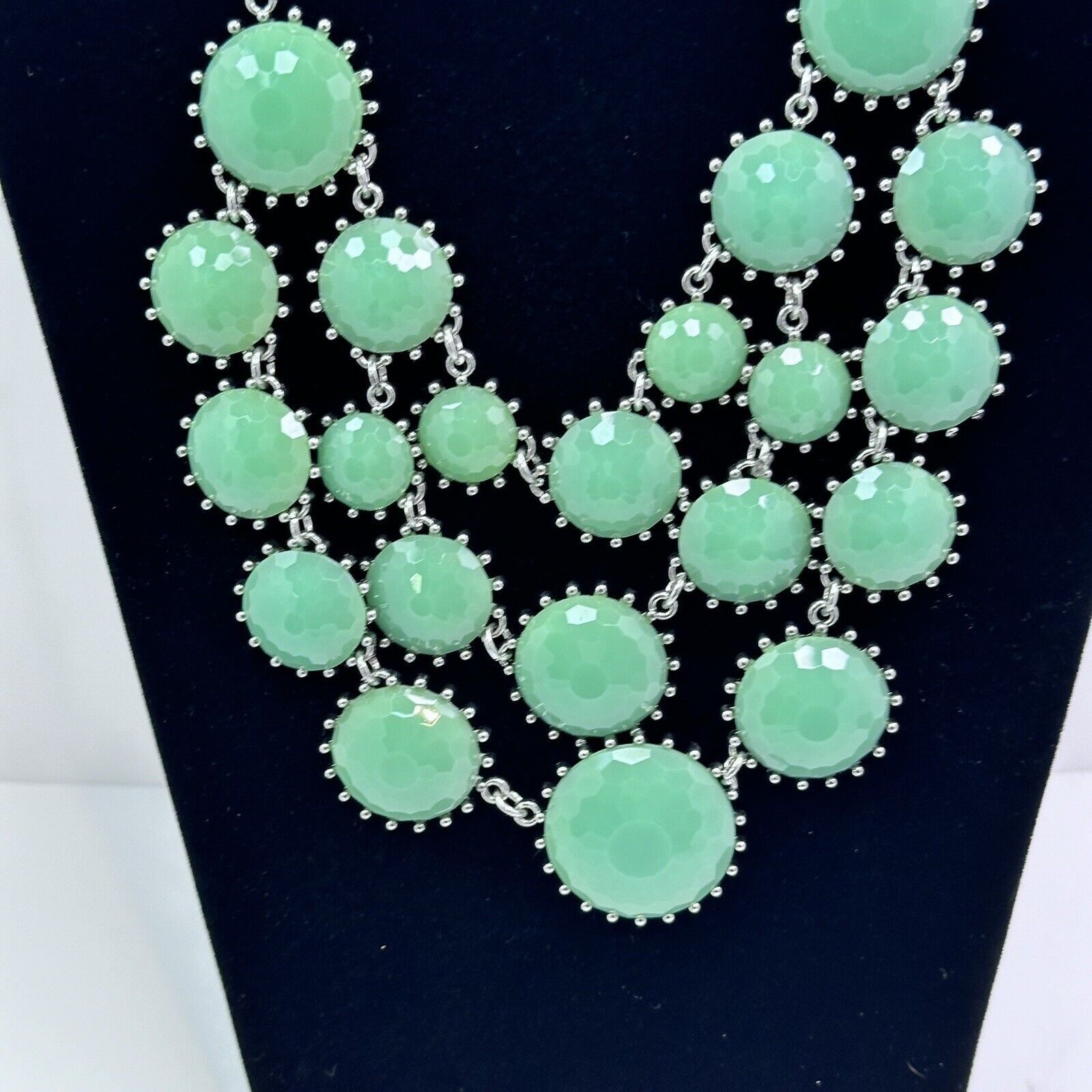 Unknown London Chunky Statement Mint Green Silver Tone Chain Necklace mcm Size ONE SIZE - 2 Thumbnail
