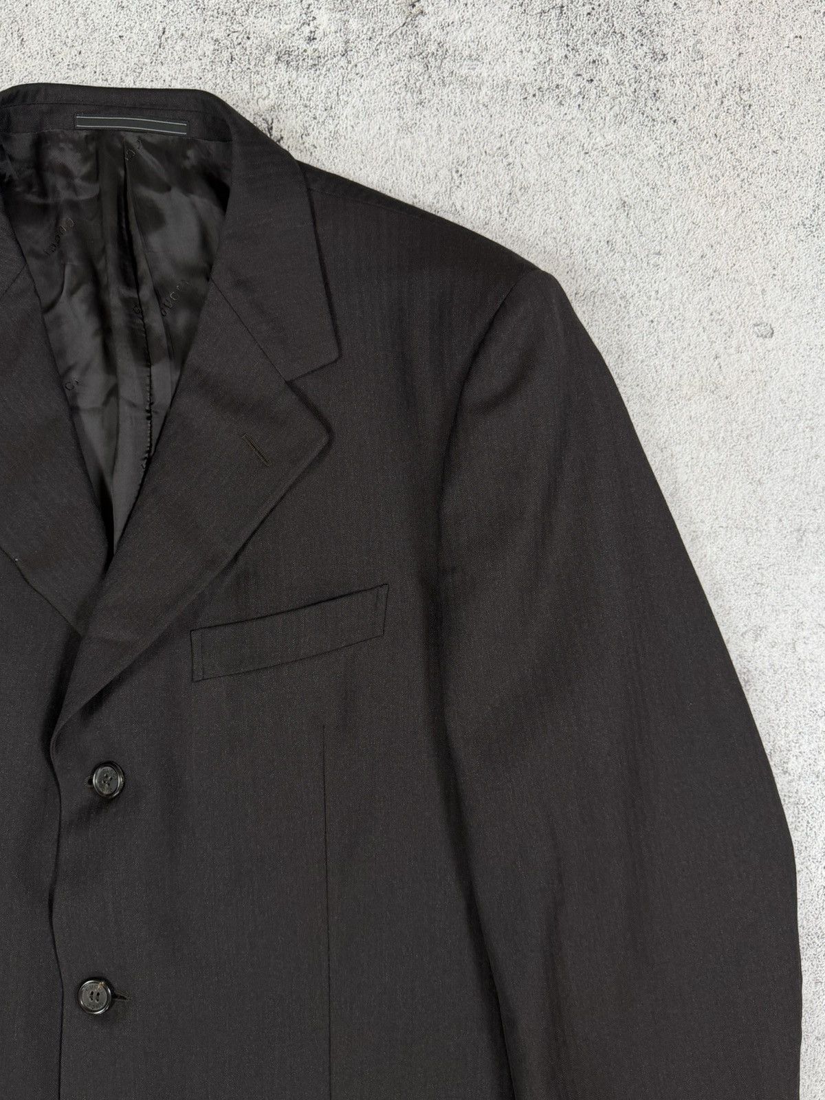 Gucci Gucci Classic Black Suit | Original | Size 52 | Size 52L - 5 Thumbnail