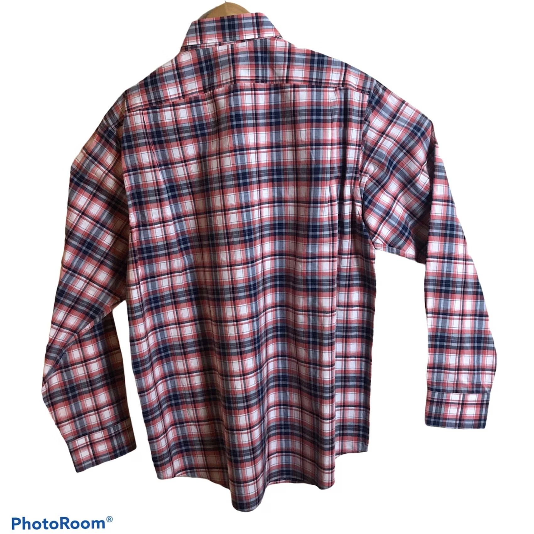 Hart Schaffner Marx Hart Schaffner Marx Shirt Mens Large Long Sleeve Plaid Antique Cherry Button-Down Casual Classic American Size US L / EU 52-54 / 3 - 5 Thumbnail